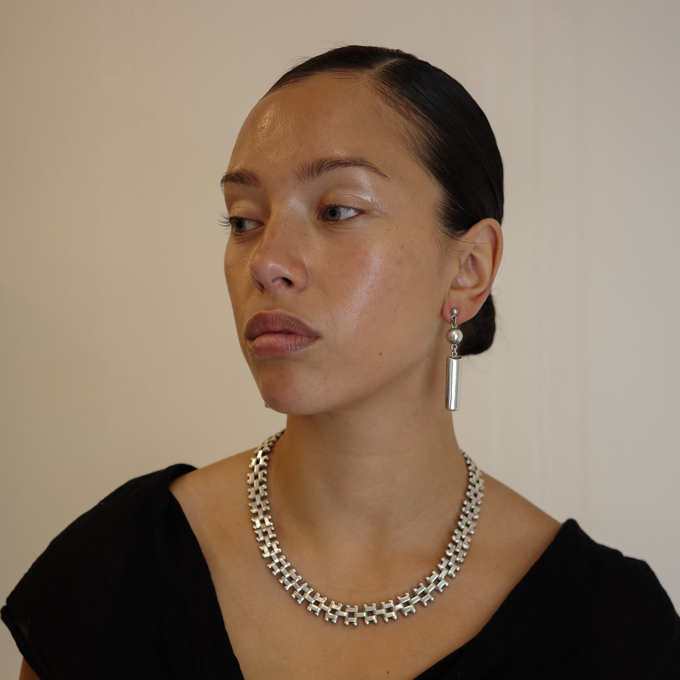 Hand-crafted H link necklace