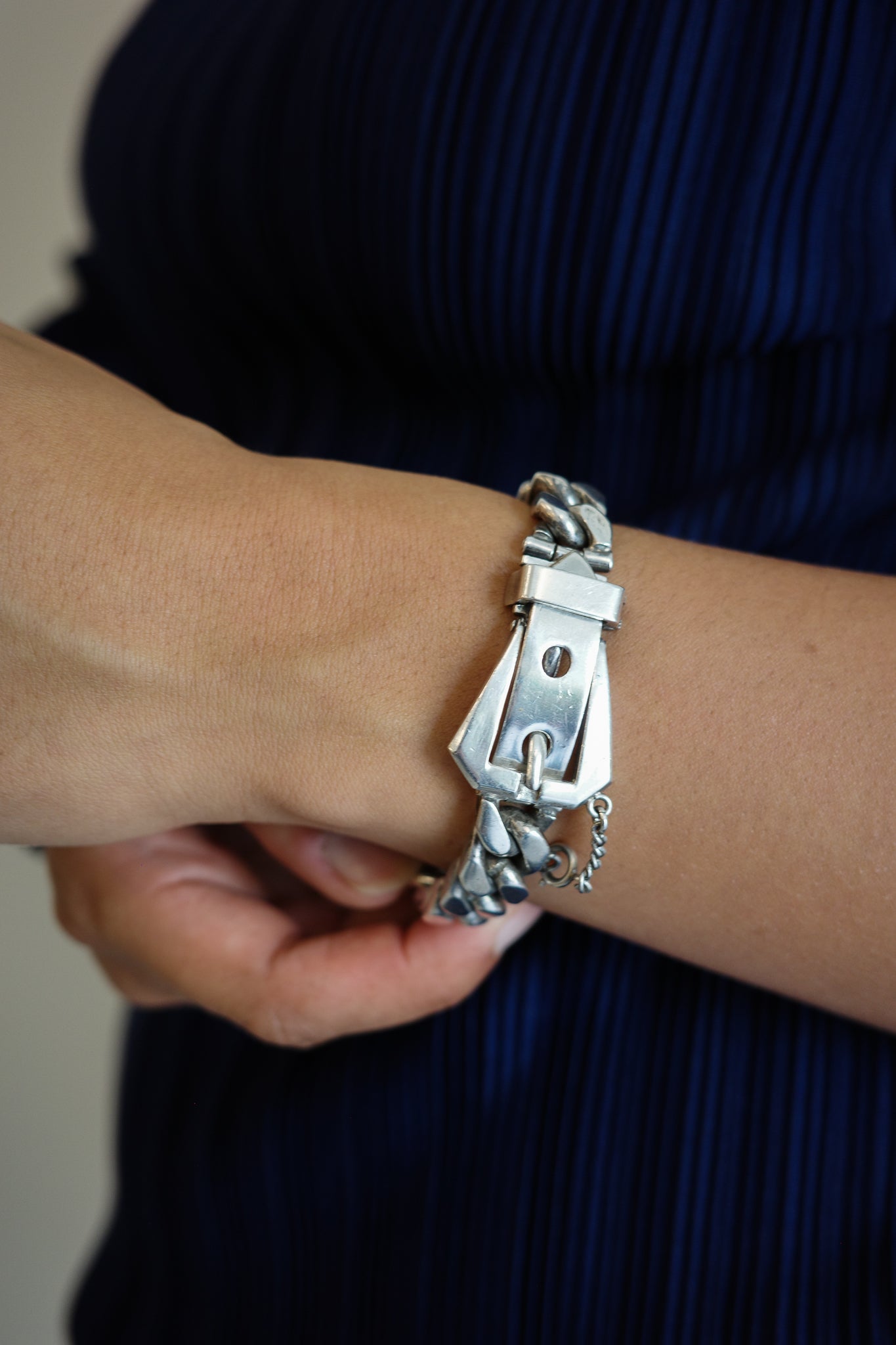 Sterling buckle bracelet