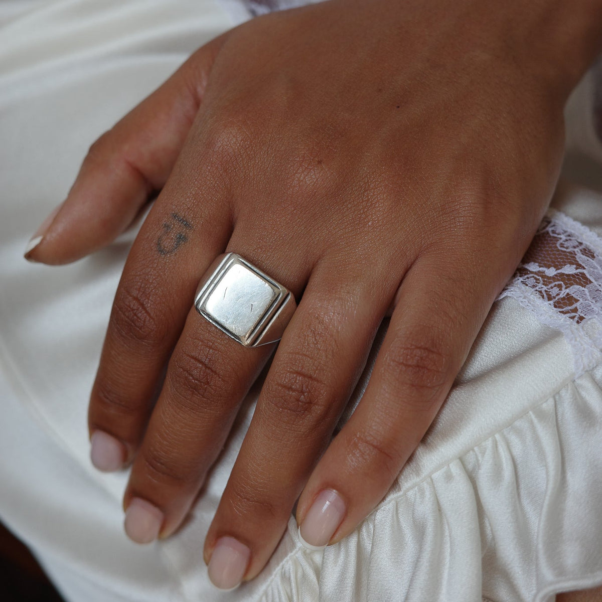 Antique hand-crafted signet ring