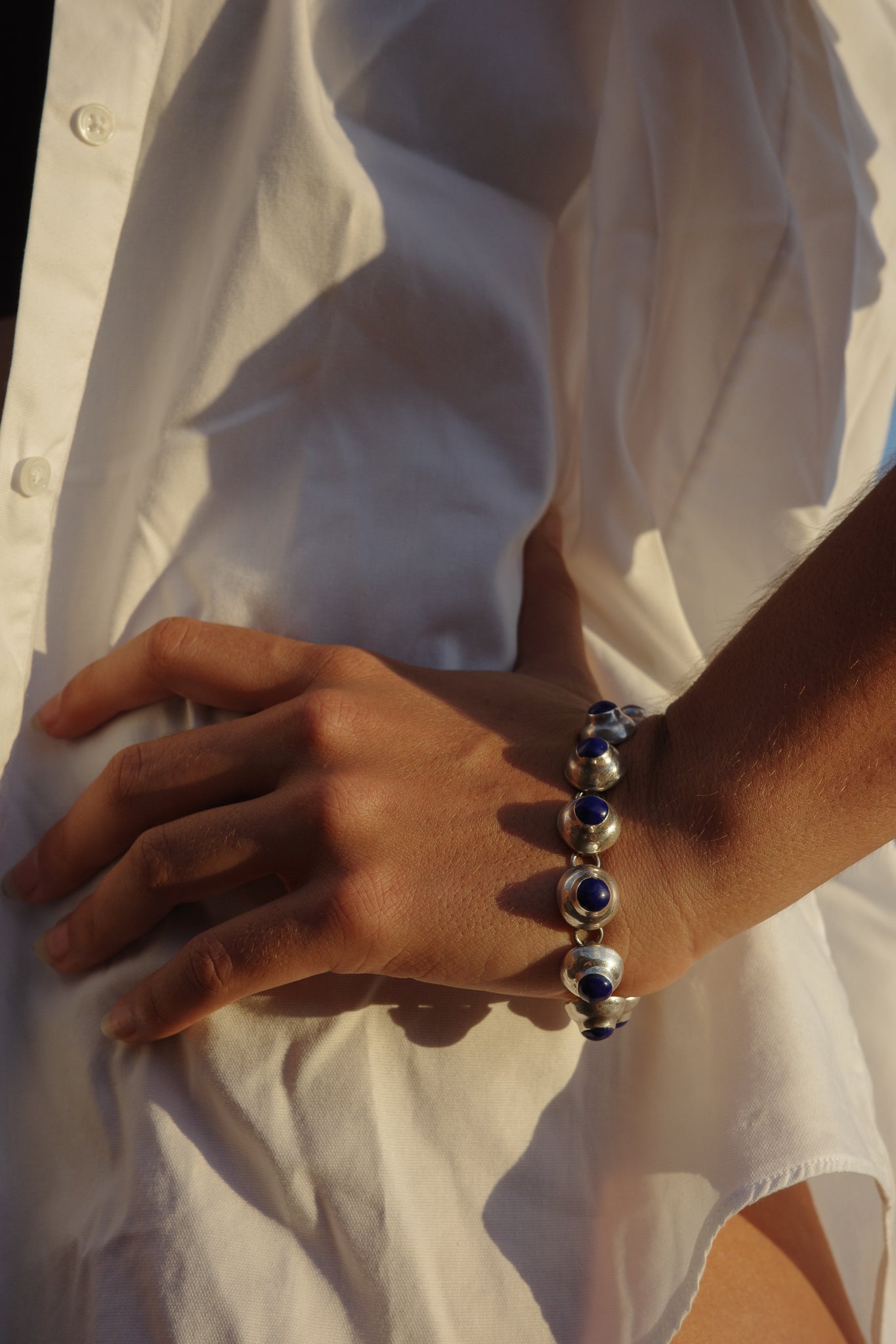 unique Taxco lapis lazuli bracelet