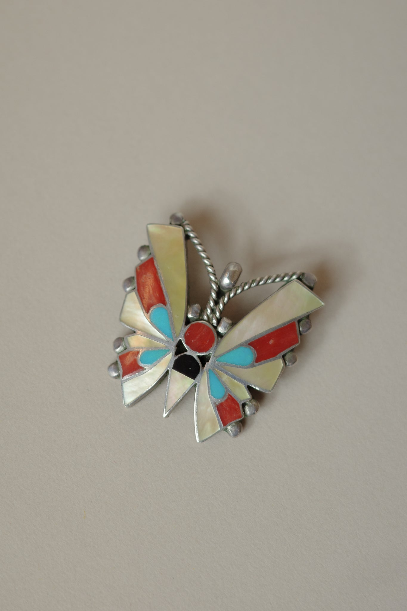 Butterfly silver pendant / brooch