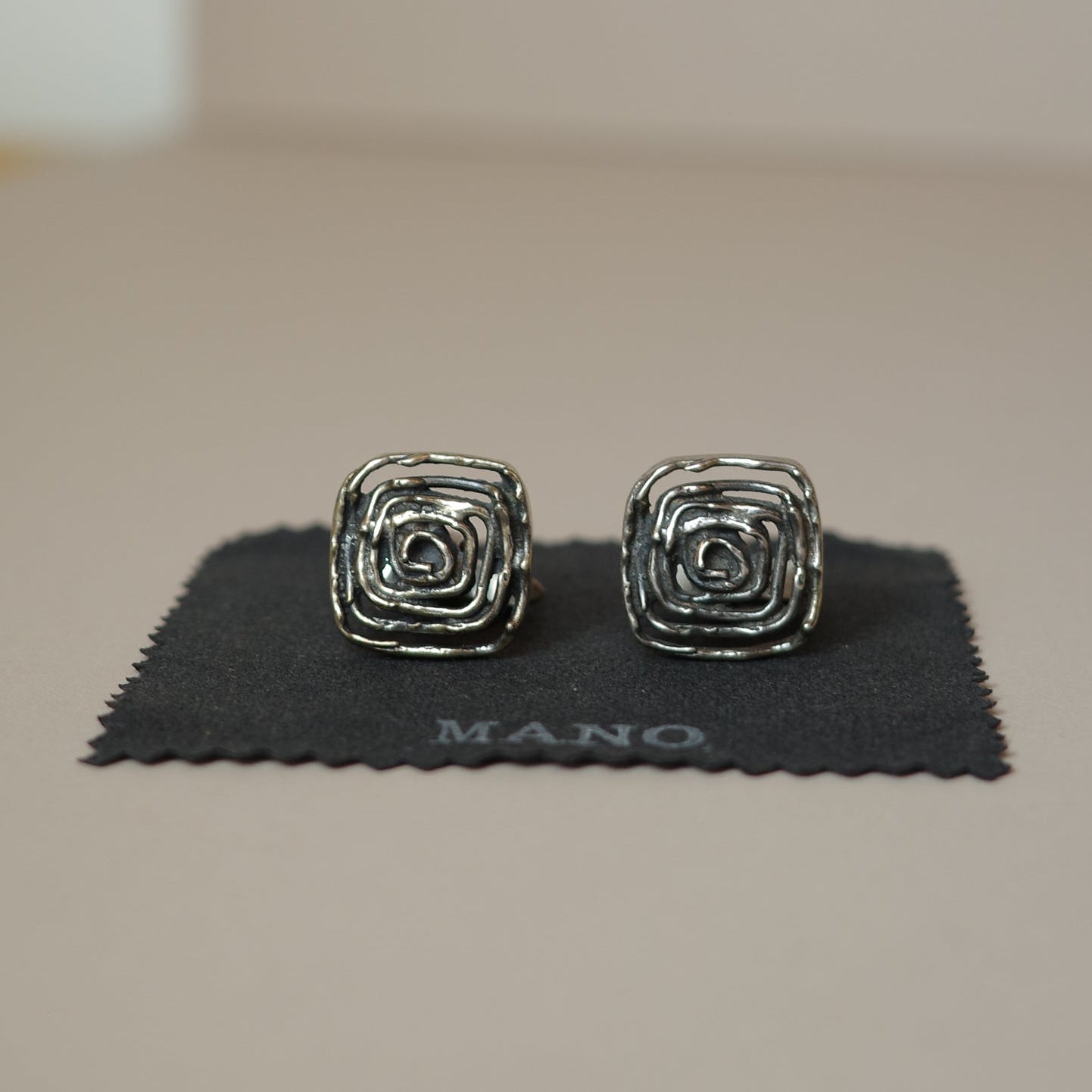 Silver spiral Cufflinks