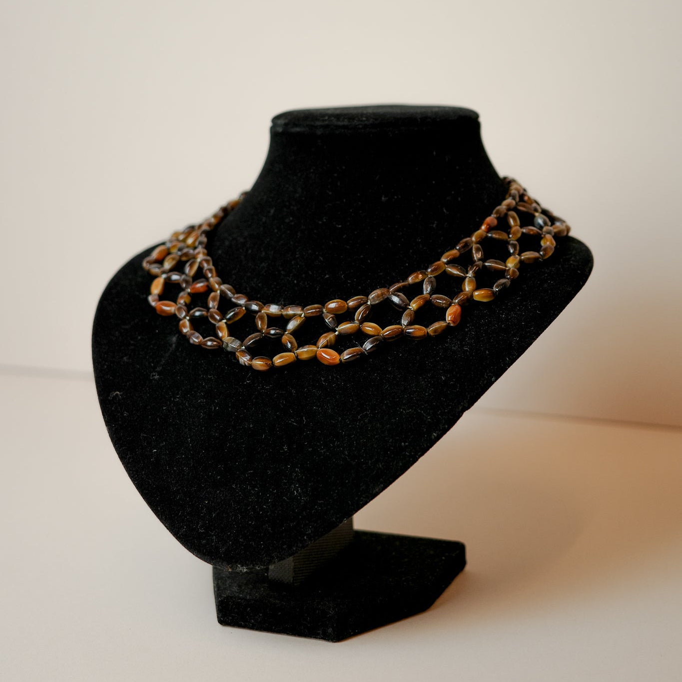 Vintage Brown Shell Necklace