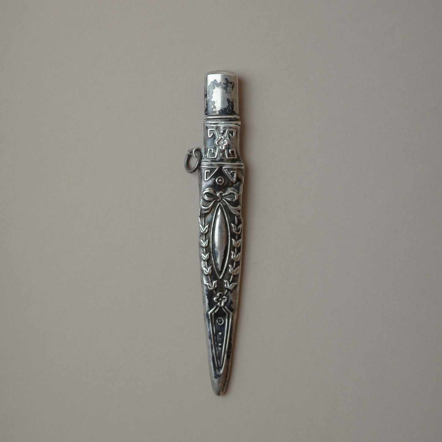 Antique Silver Pencil Holder Pendant