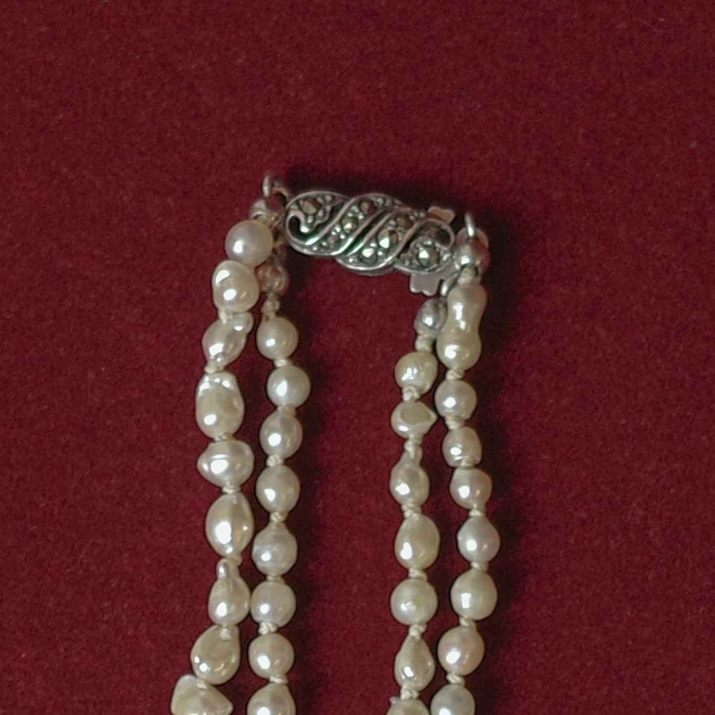 double layered pearl necklace