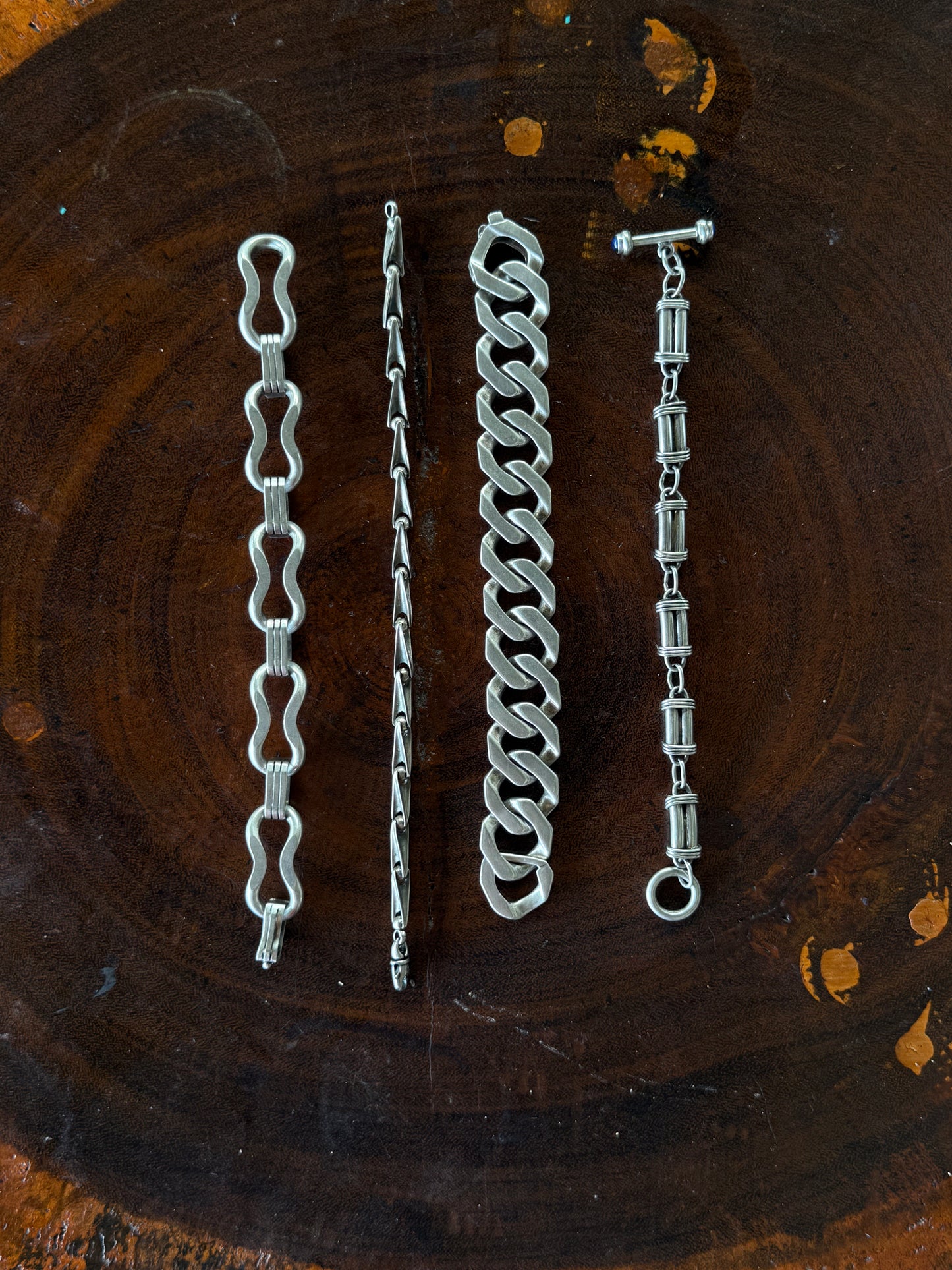 Vintage free-shaped link bracelet