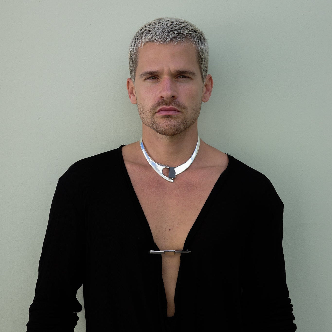 Mexican collar with black onyx stone