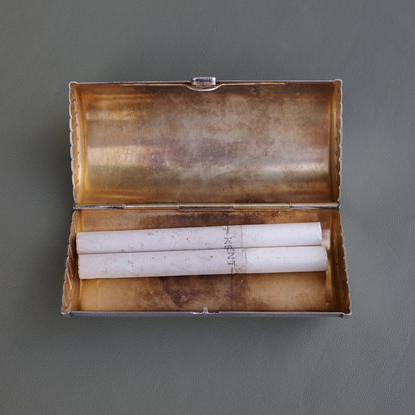 Danish silver cigarette case