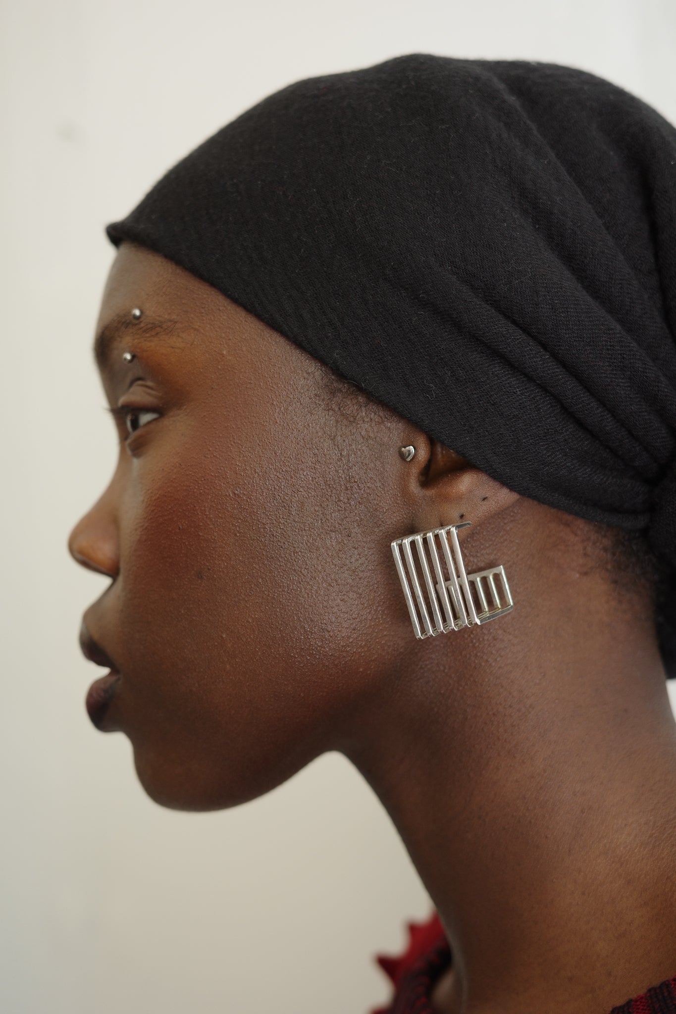 Striking Modernist Square Earrings