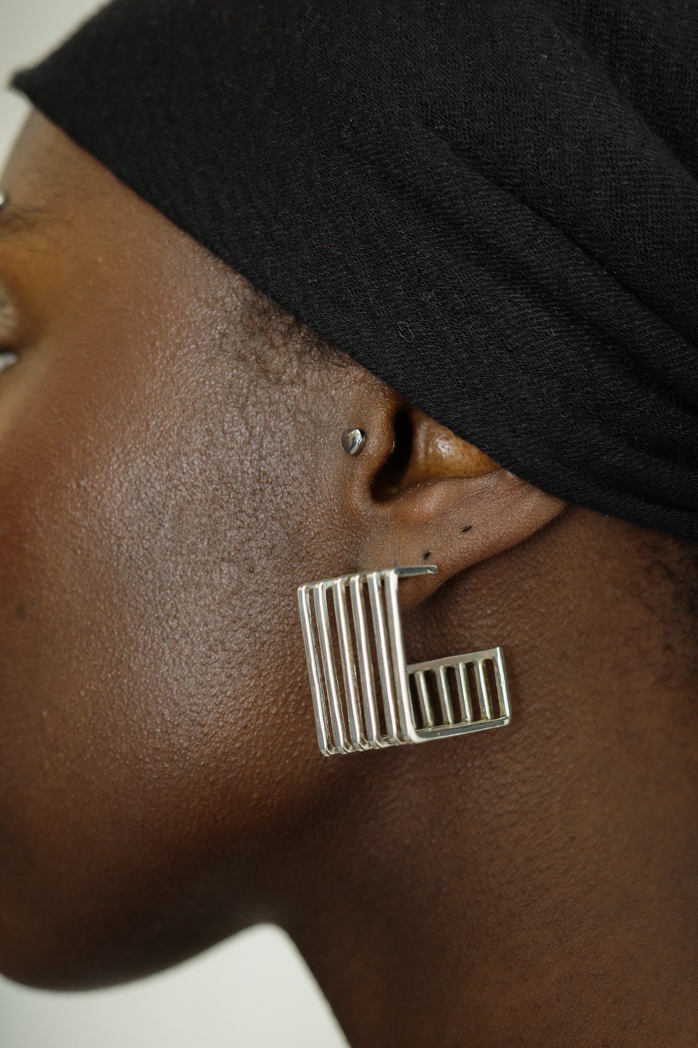 Striking Modernist Square Earrings