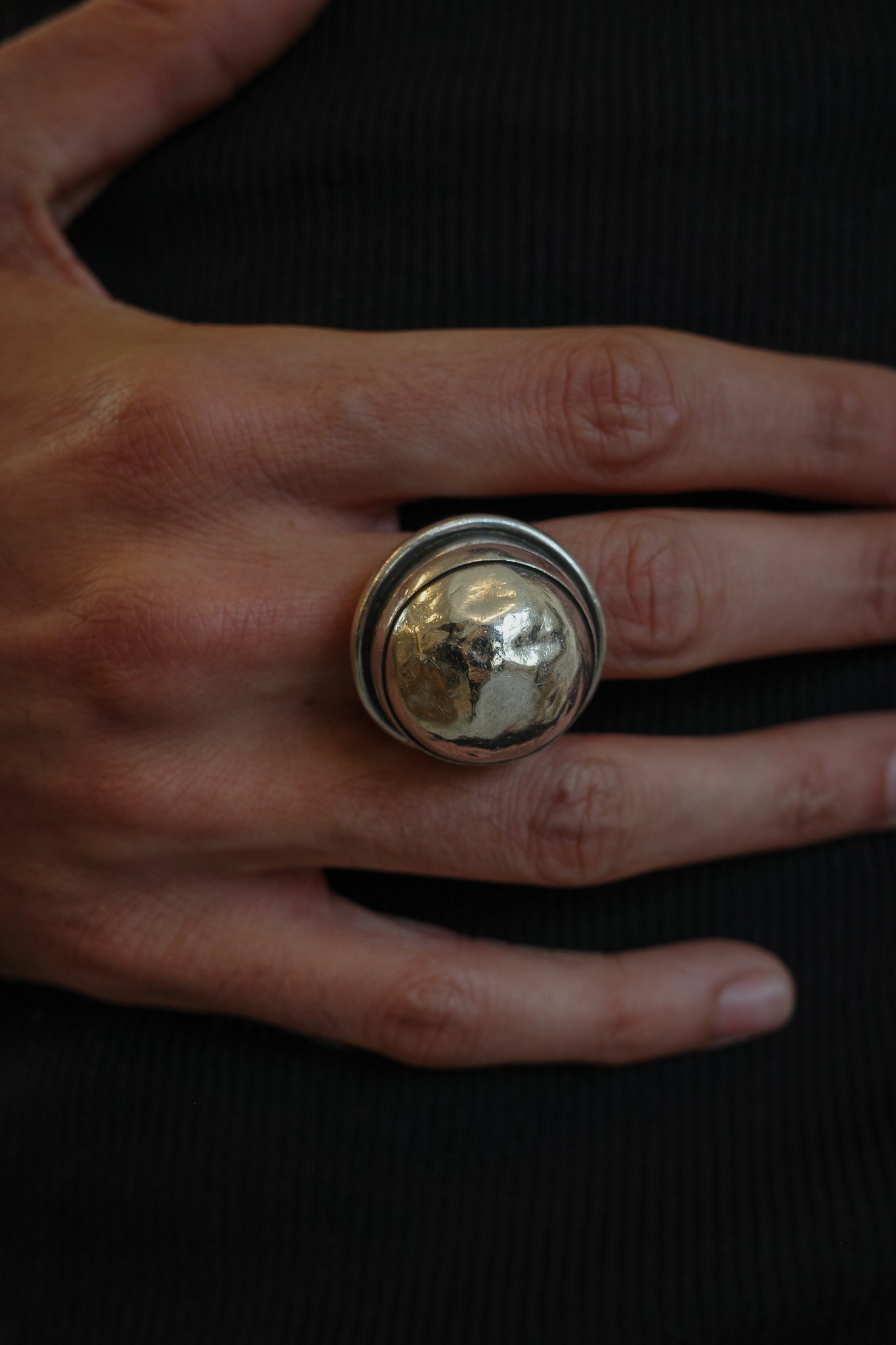Statement sterling dome ring
