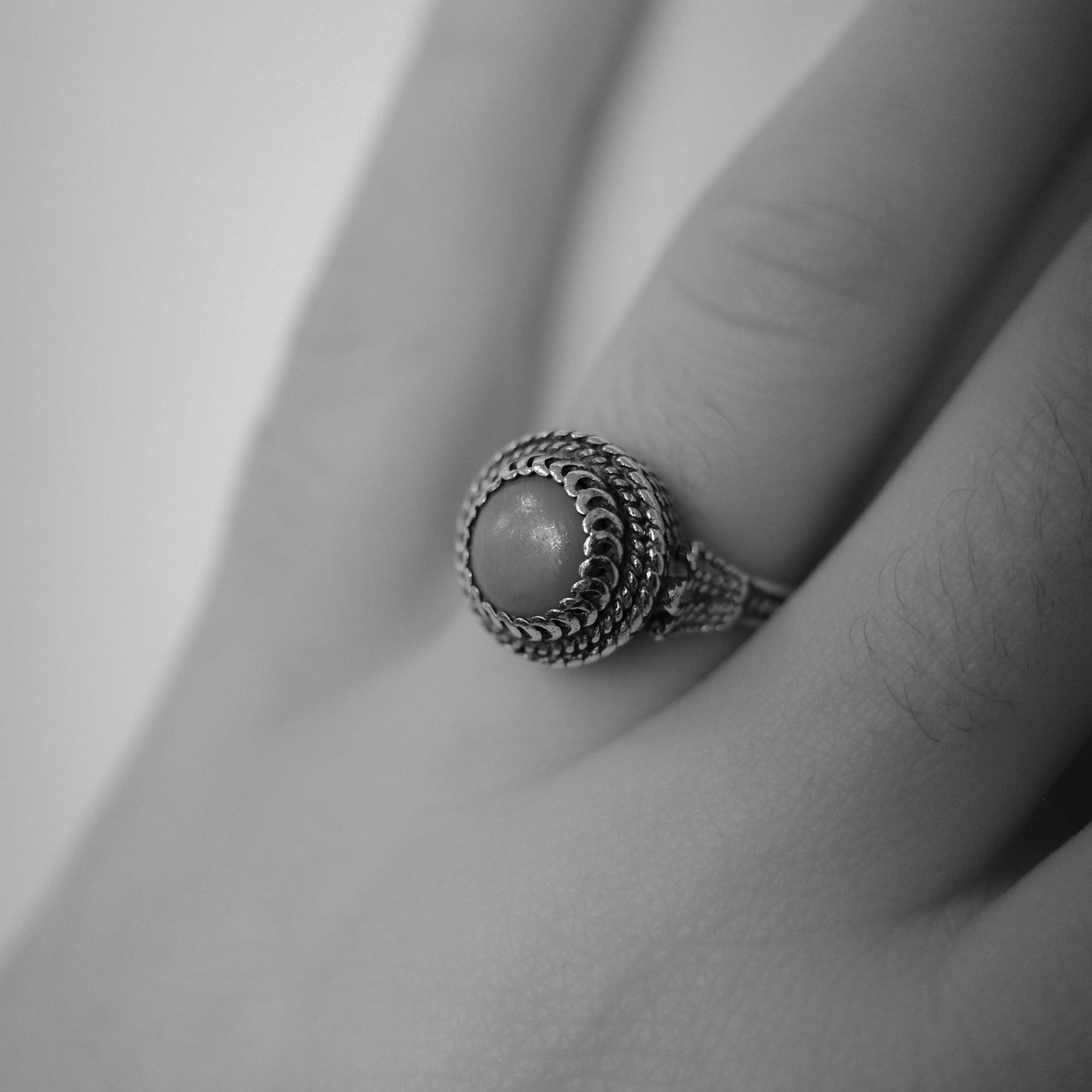 Coral Surinamese pinky ring