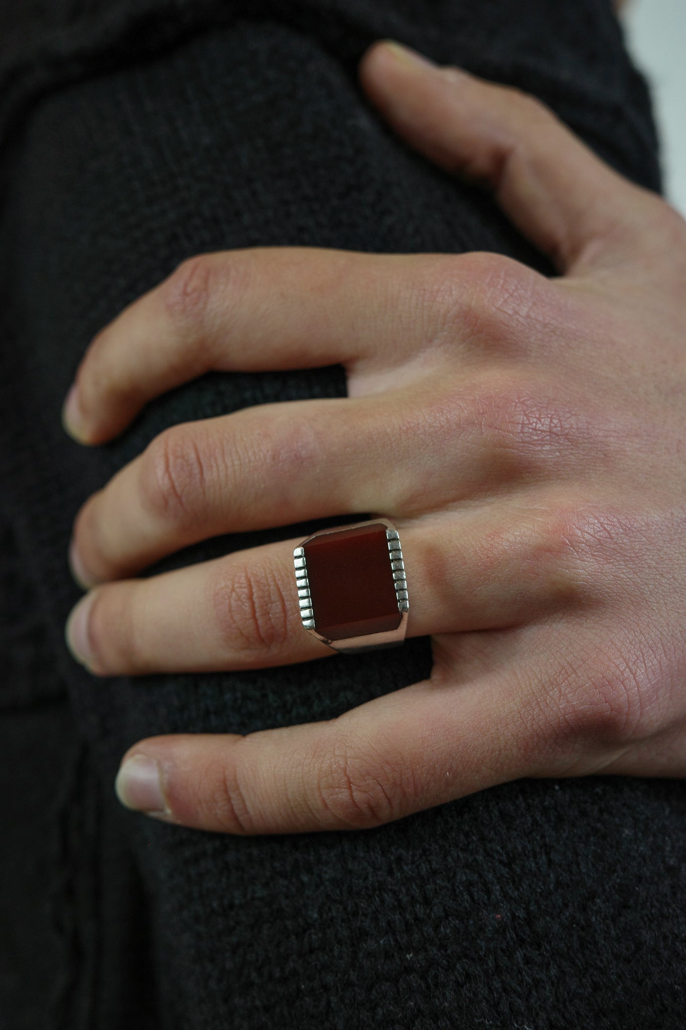 Carnelian signet ring