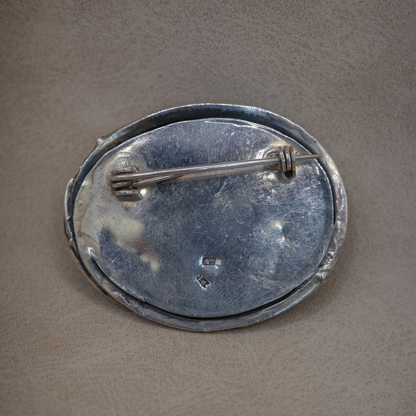 mother pearl modernist brooch