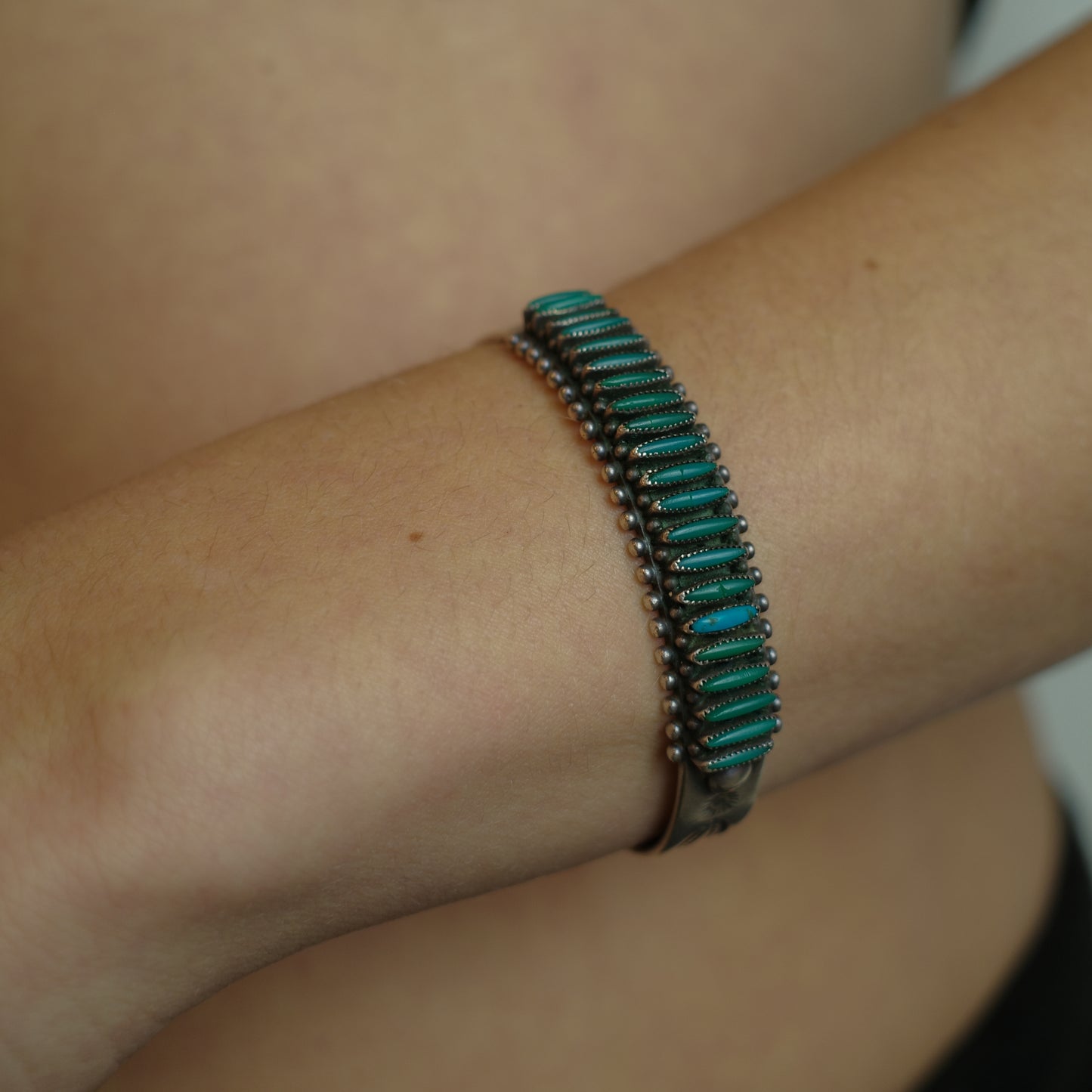 Bryant Waatsa Needlepoint Turquoise Cuff