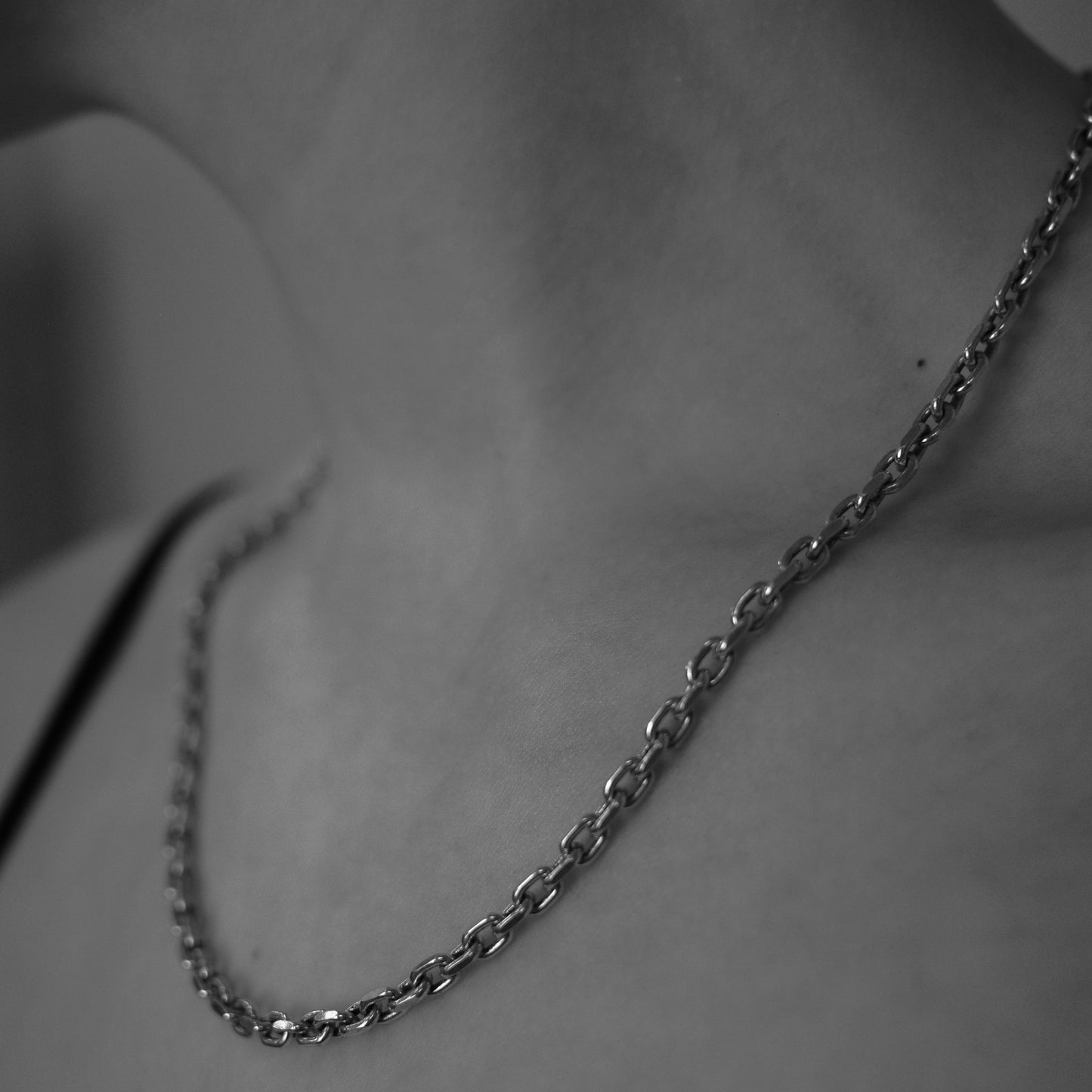 Soft square cable chain necklace - small link