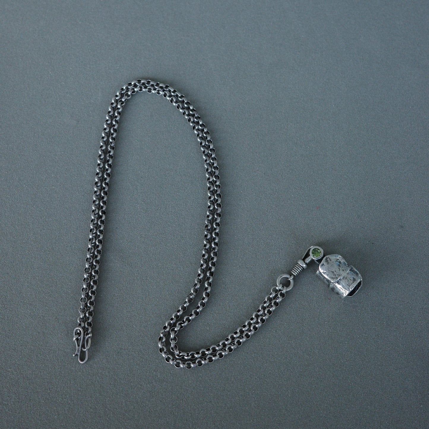 Abstract peridot necklace