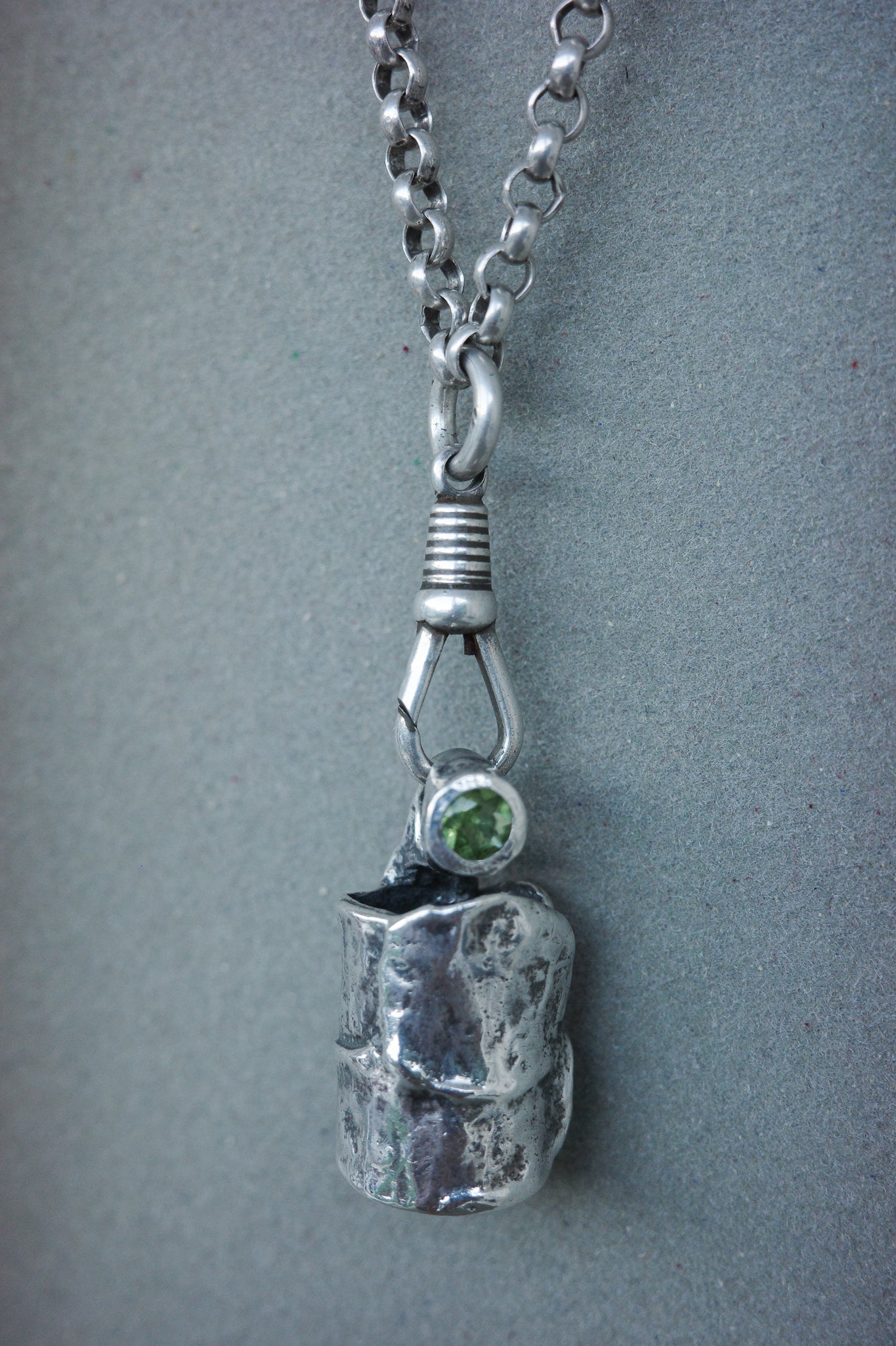 Abstract peridot necklace