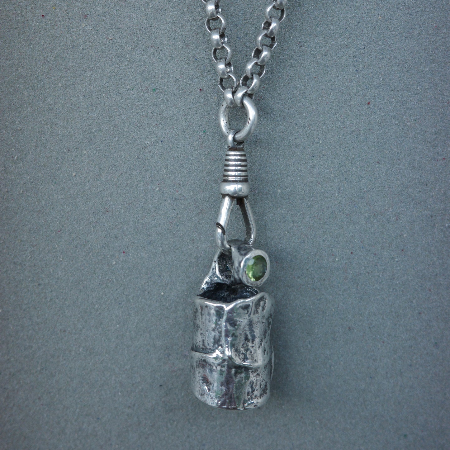 Abstract peridot necklace