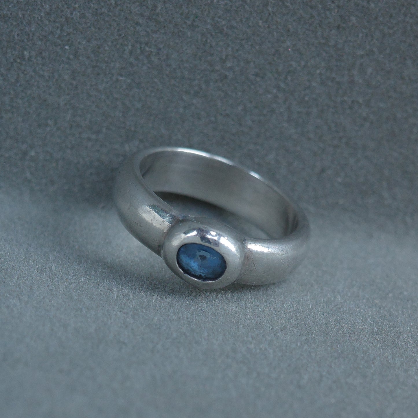 Aquamarine band ring