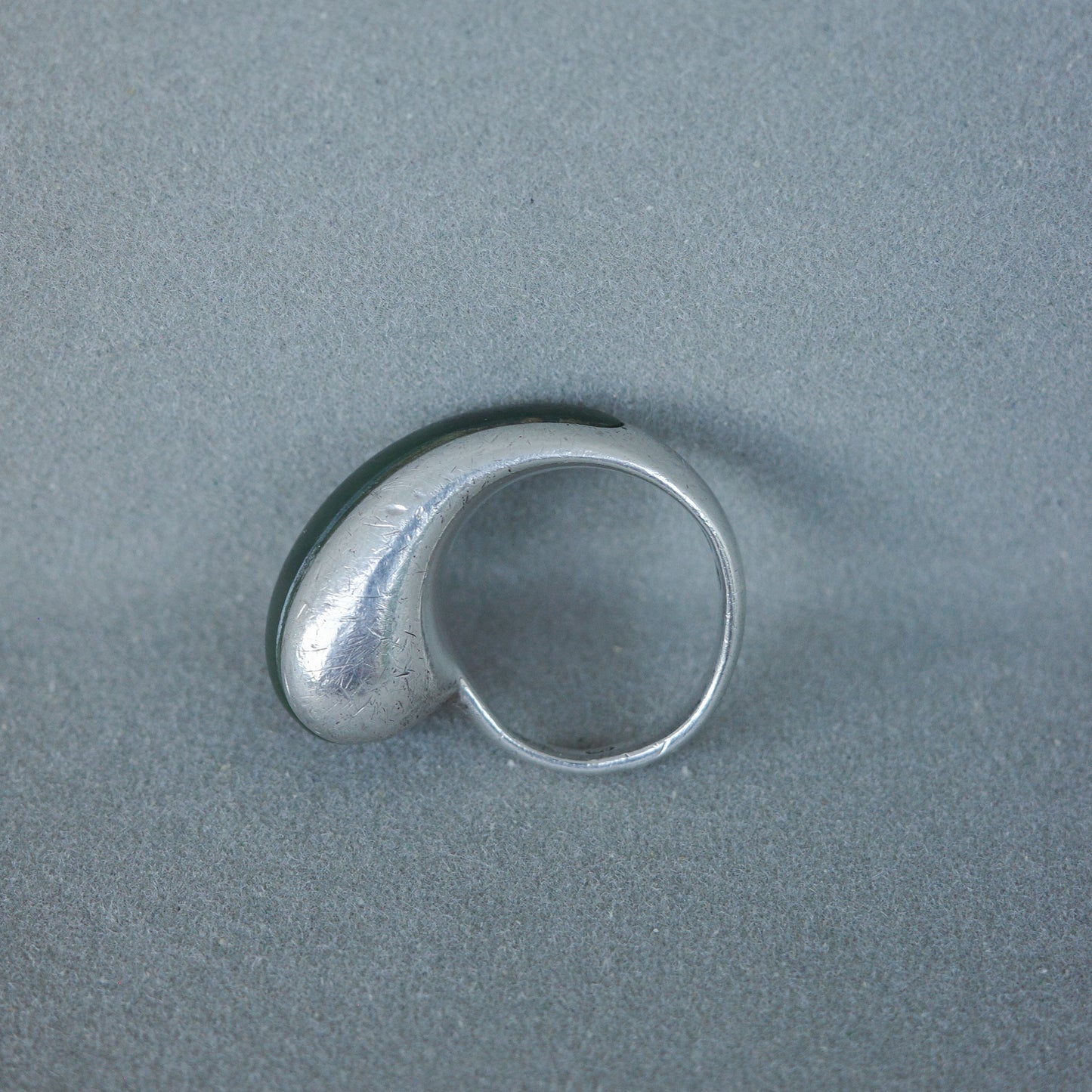 Sculptural green onyx ring