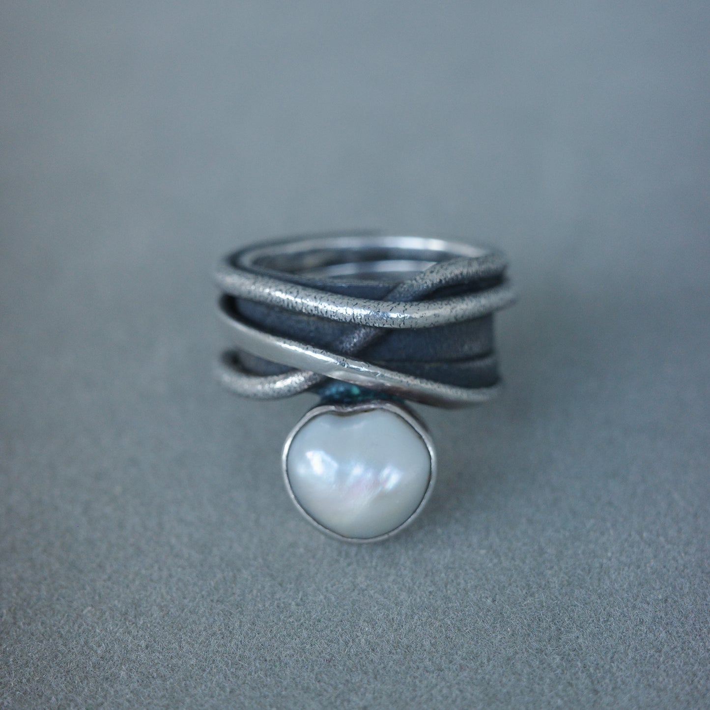 Danish pearl wrap ring