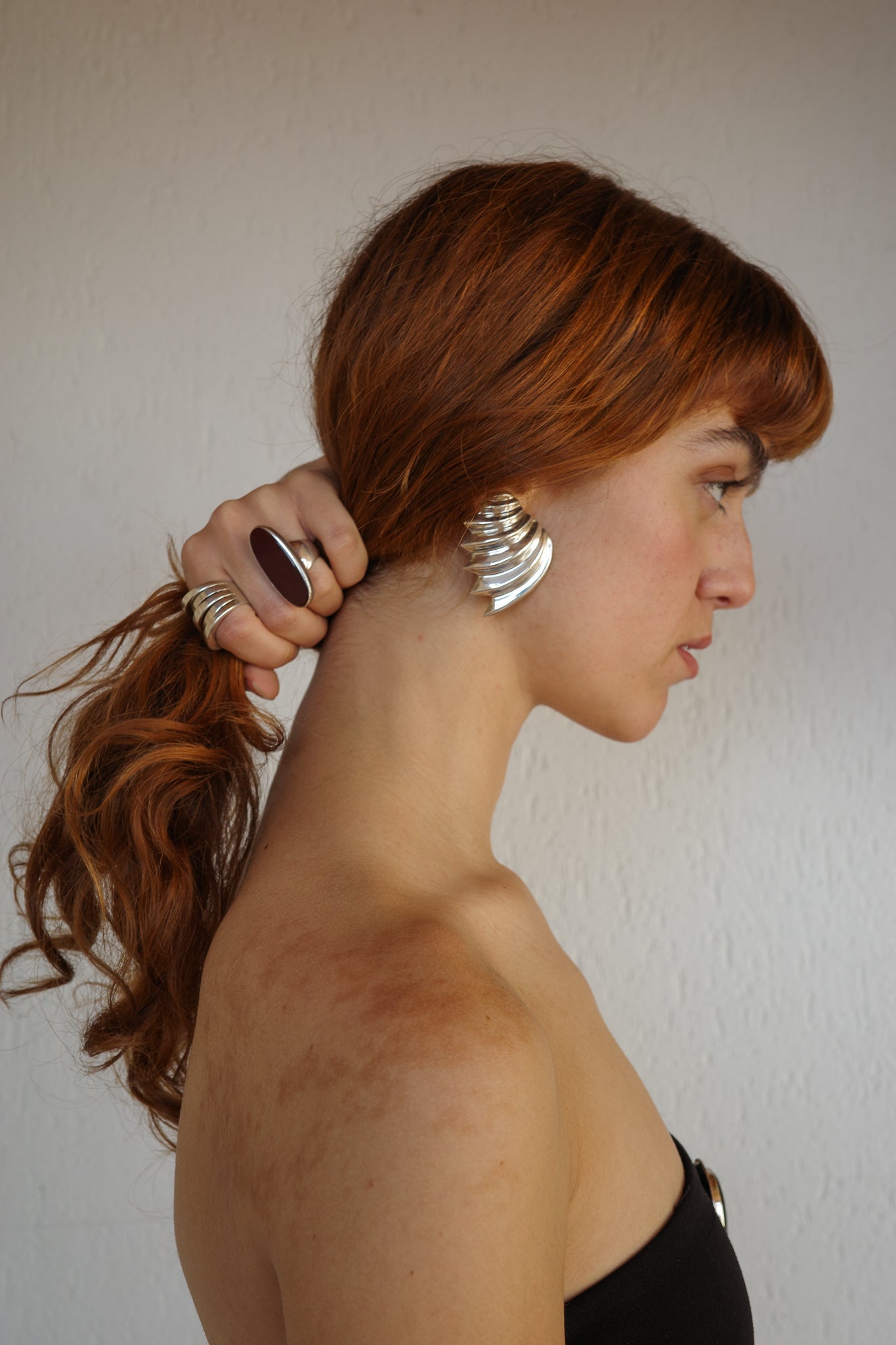 Sterling Wings Clip Earrings