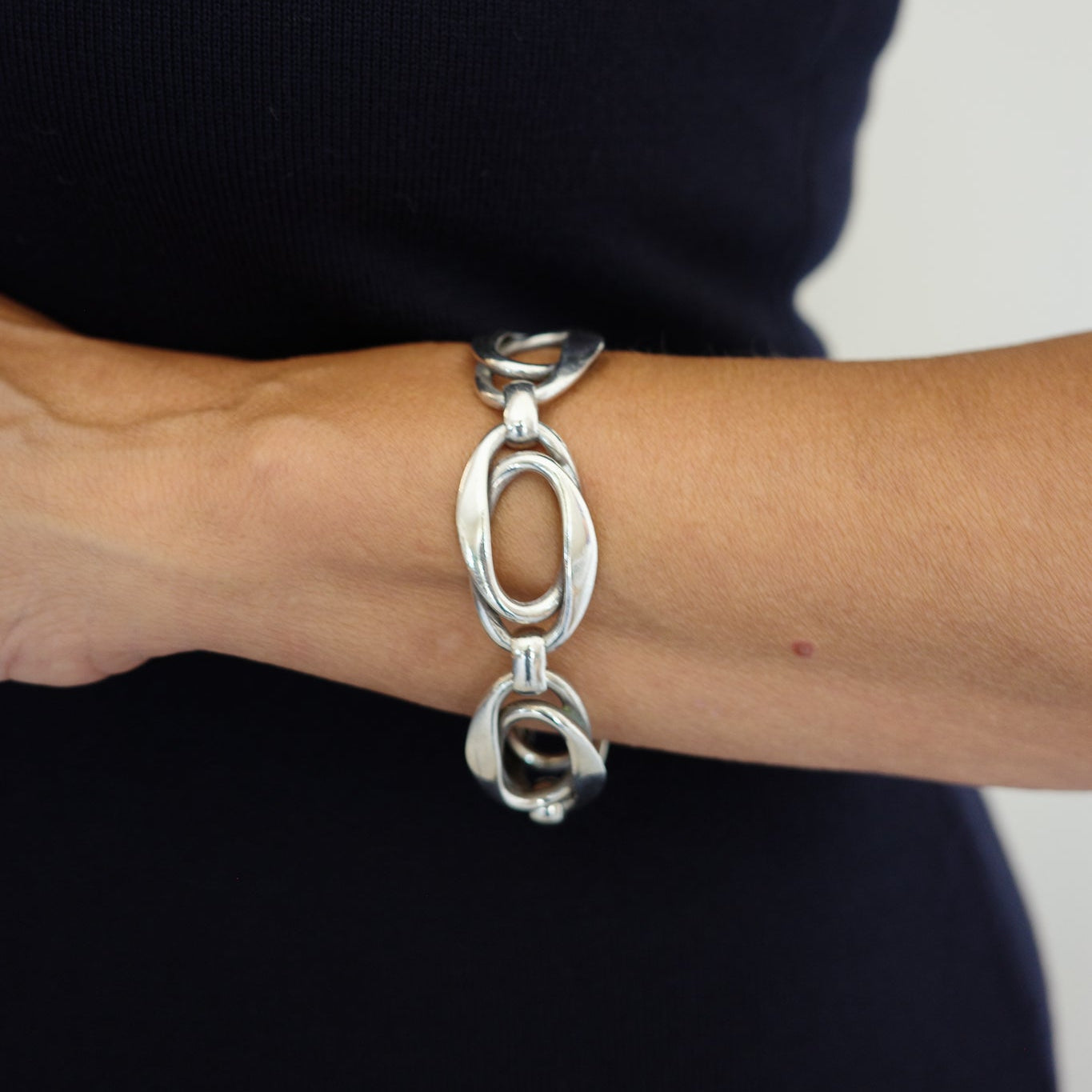J.P Clausen interlocked oval link bracelet
