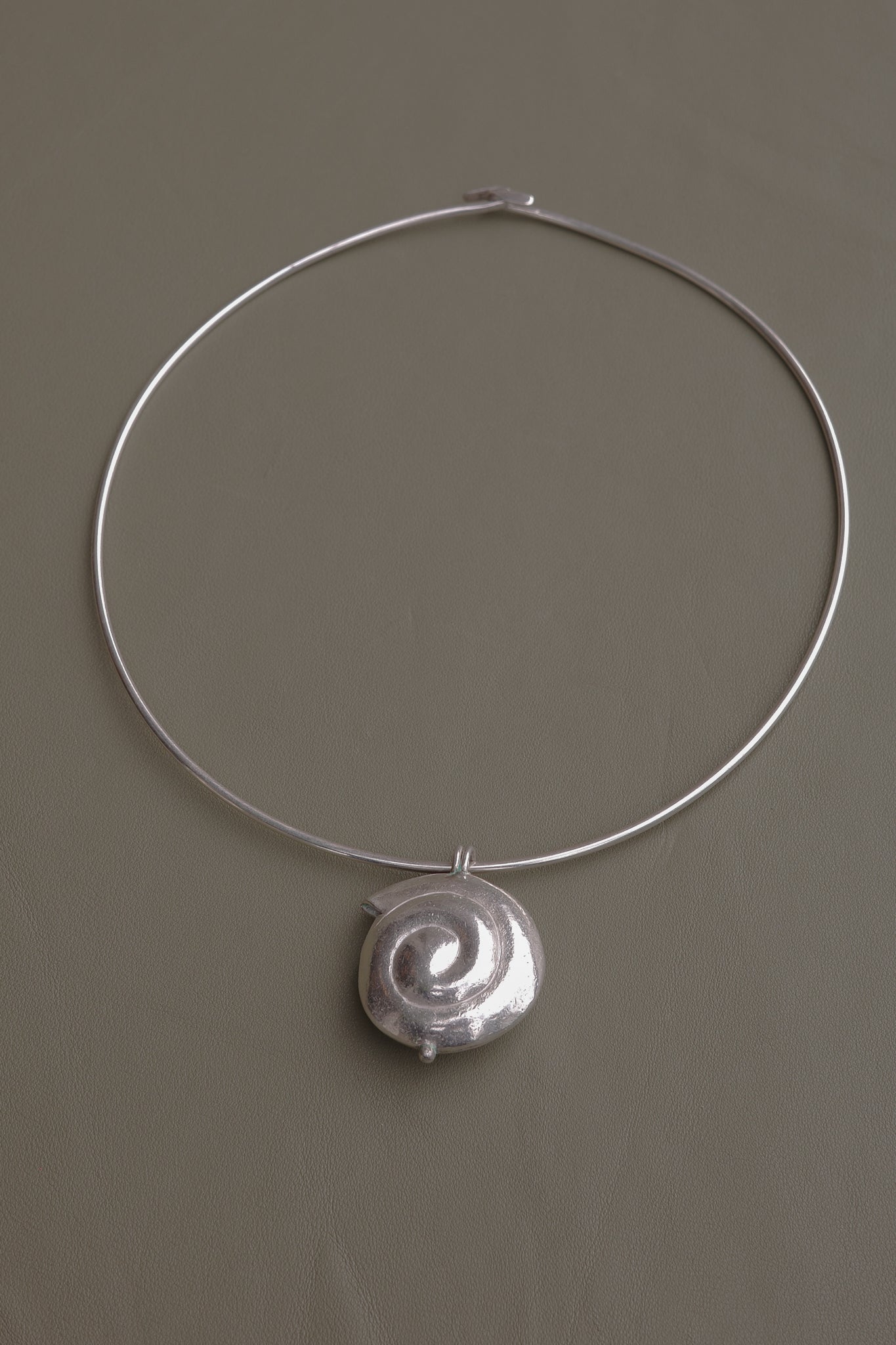 Solid Sterling Shell Pendant