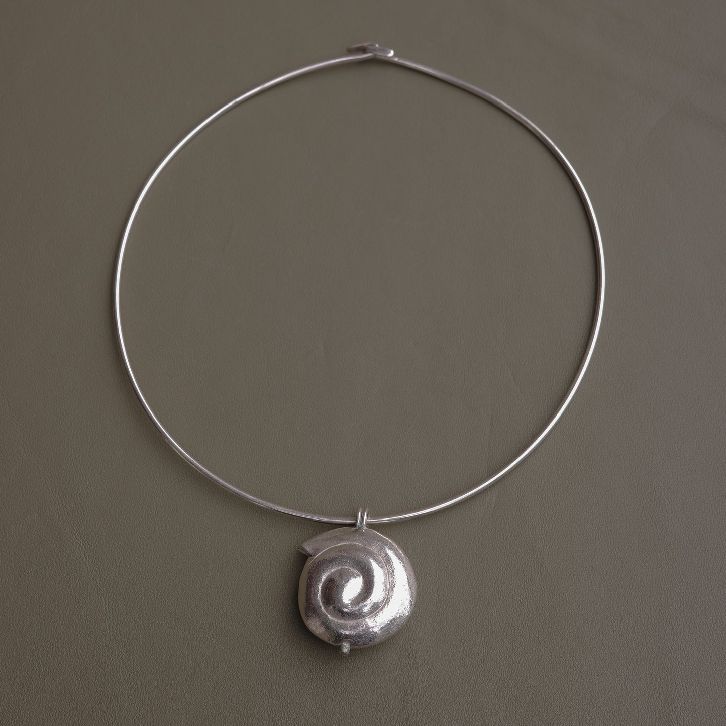 Solid Sterling Shell Pendant