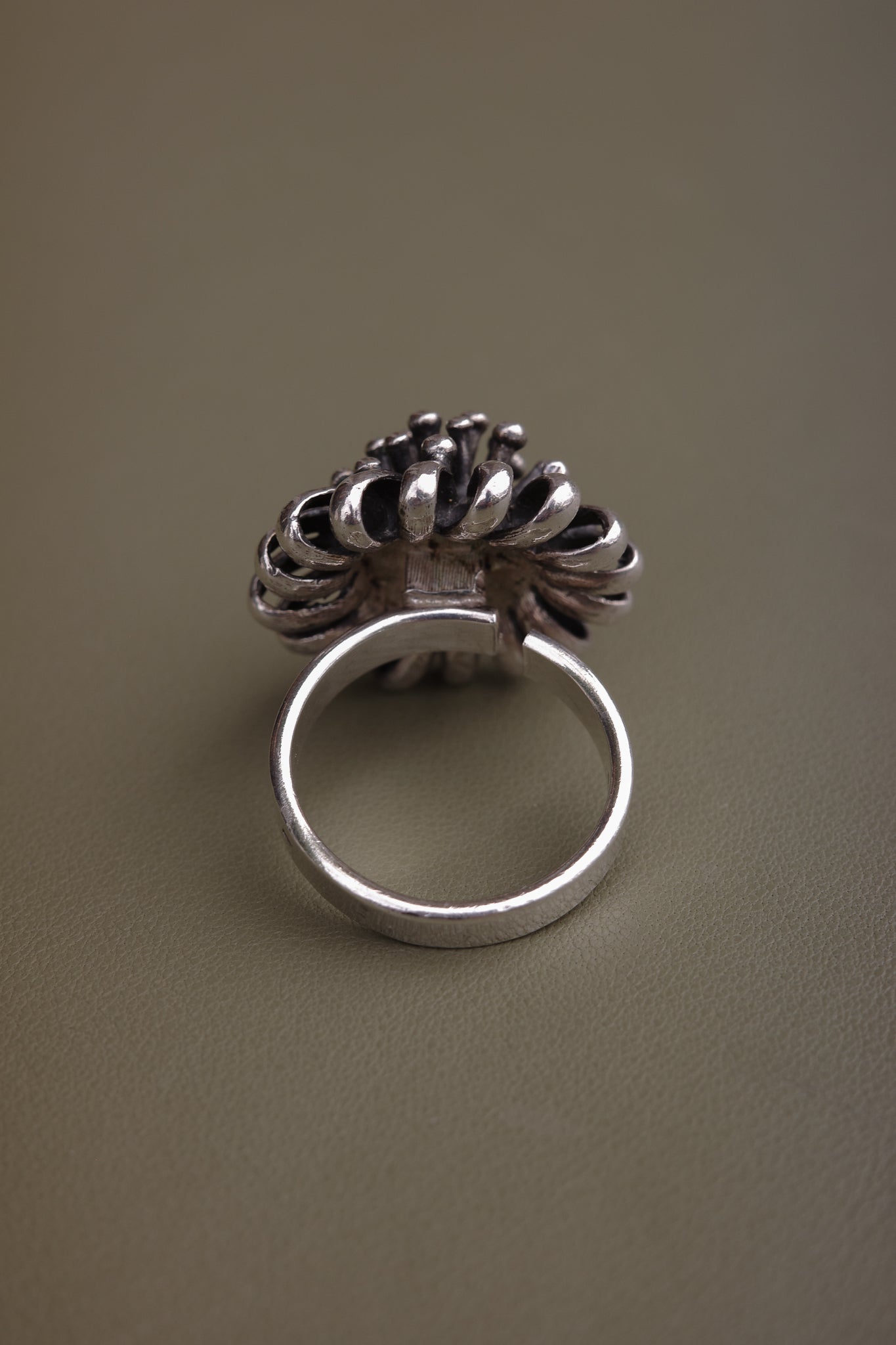 1940s abstract flower ring by Friedrich Knödler