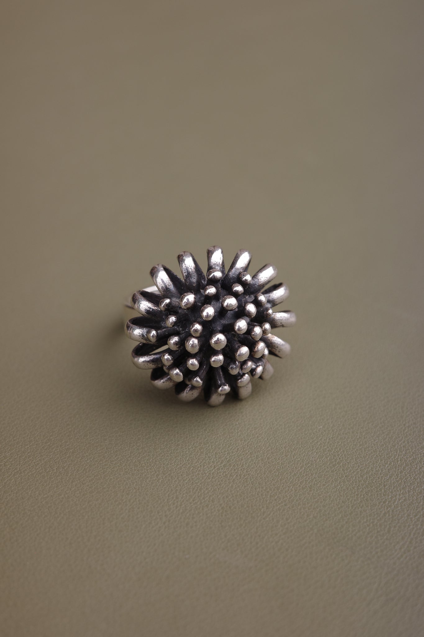 1940s abstract flower ring by Friedrich Knödler