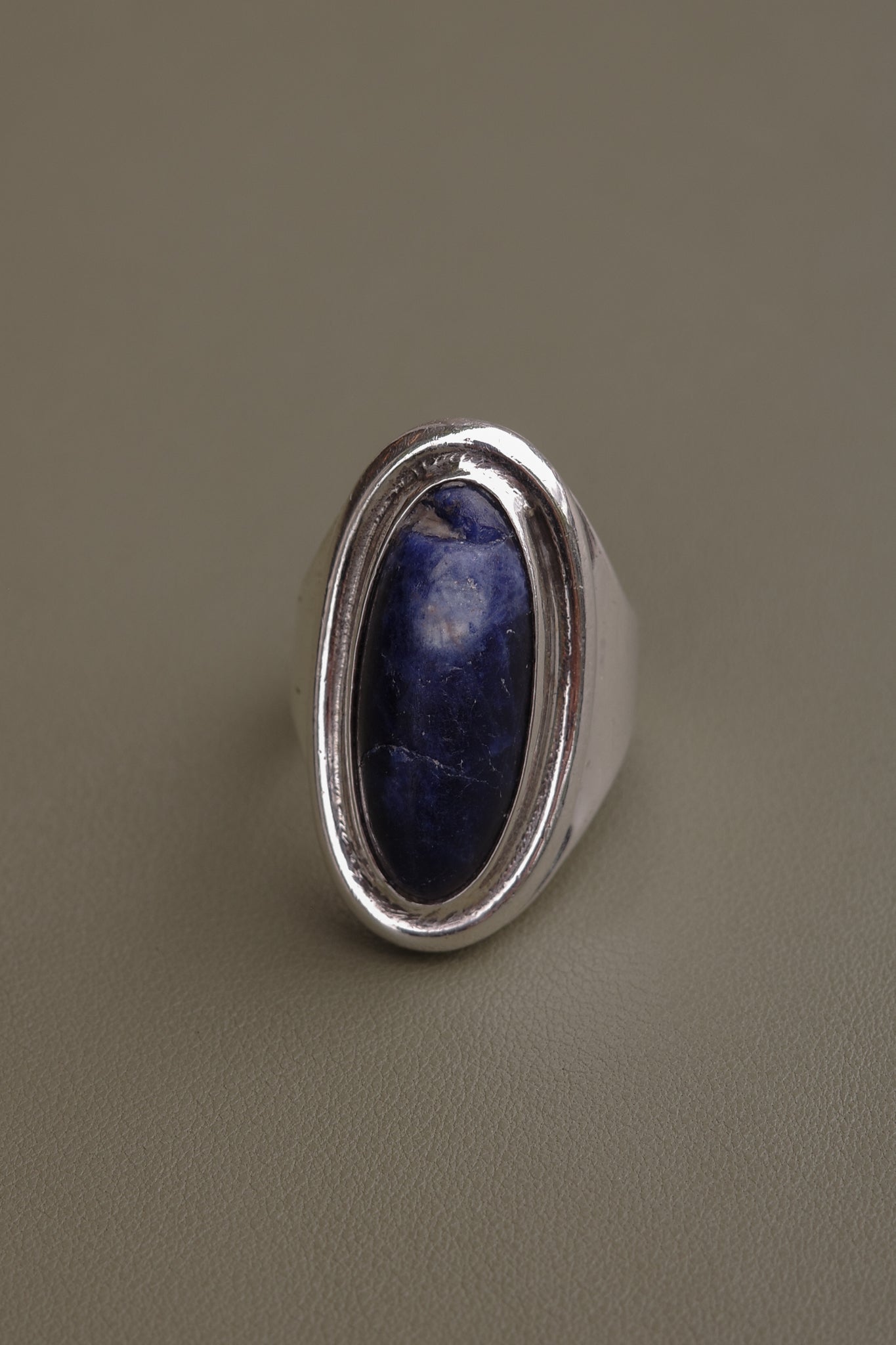 Mid Century lapis lazuli ring by Carl Ove Frydensberg