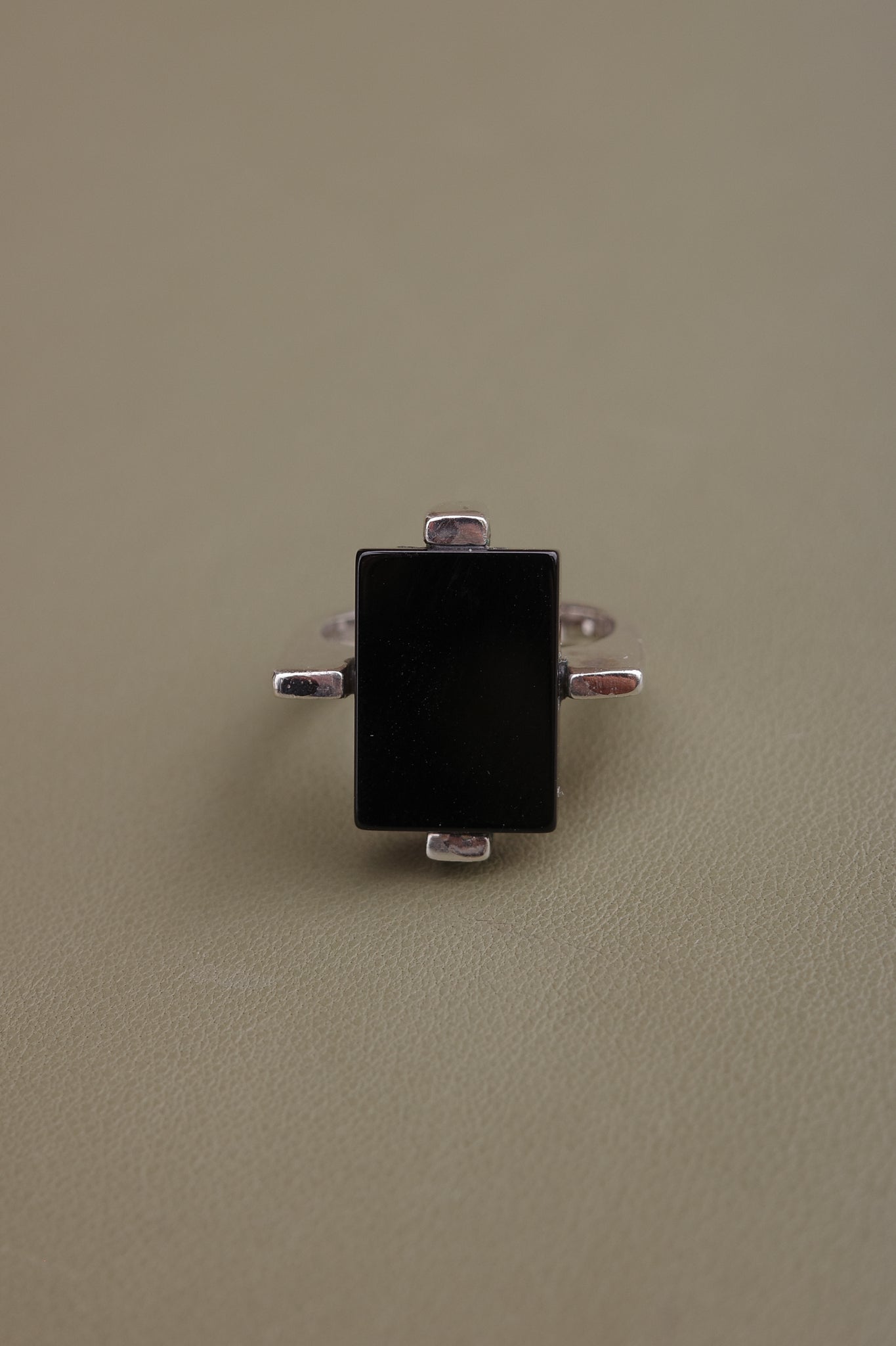 Unique black onyx ring