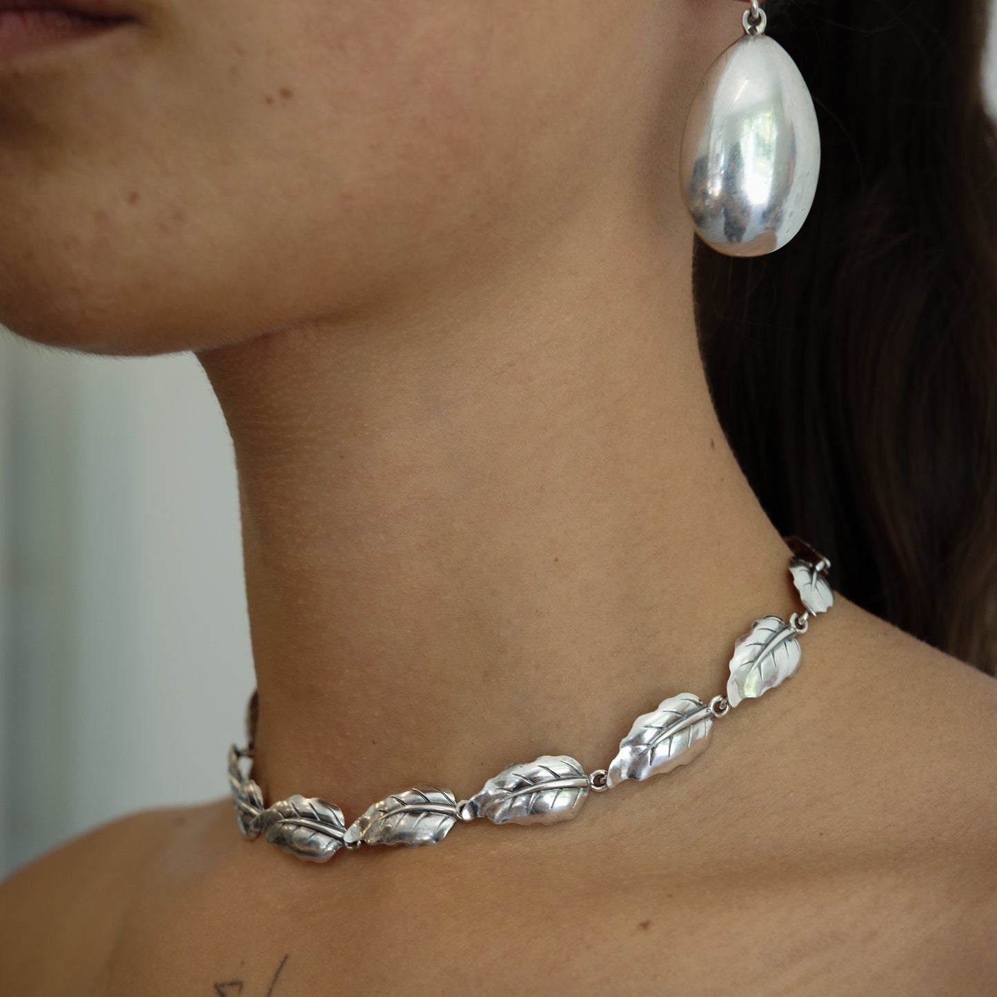 Mid-Century Leaf necklace By Niels Erik From