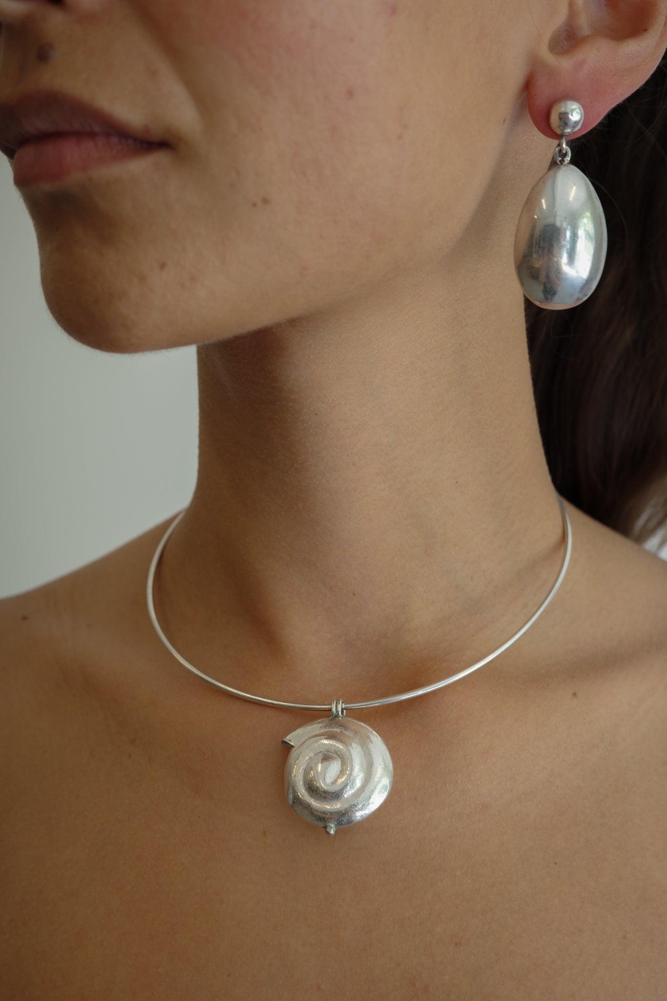 Solid Sterling Shell Pendant