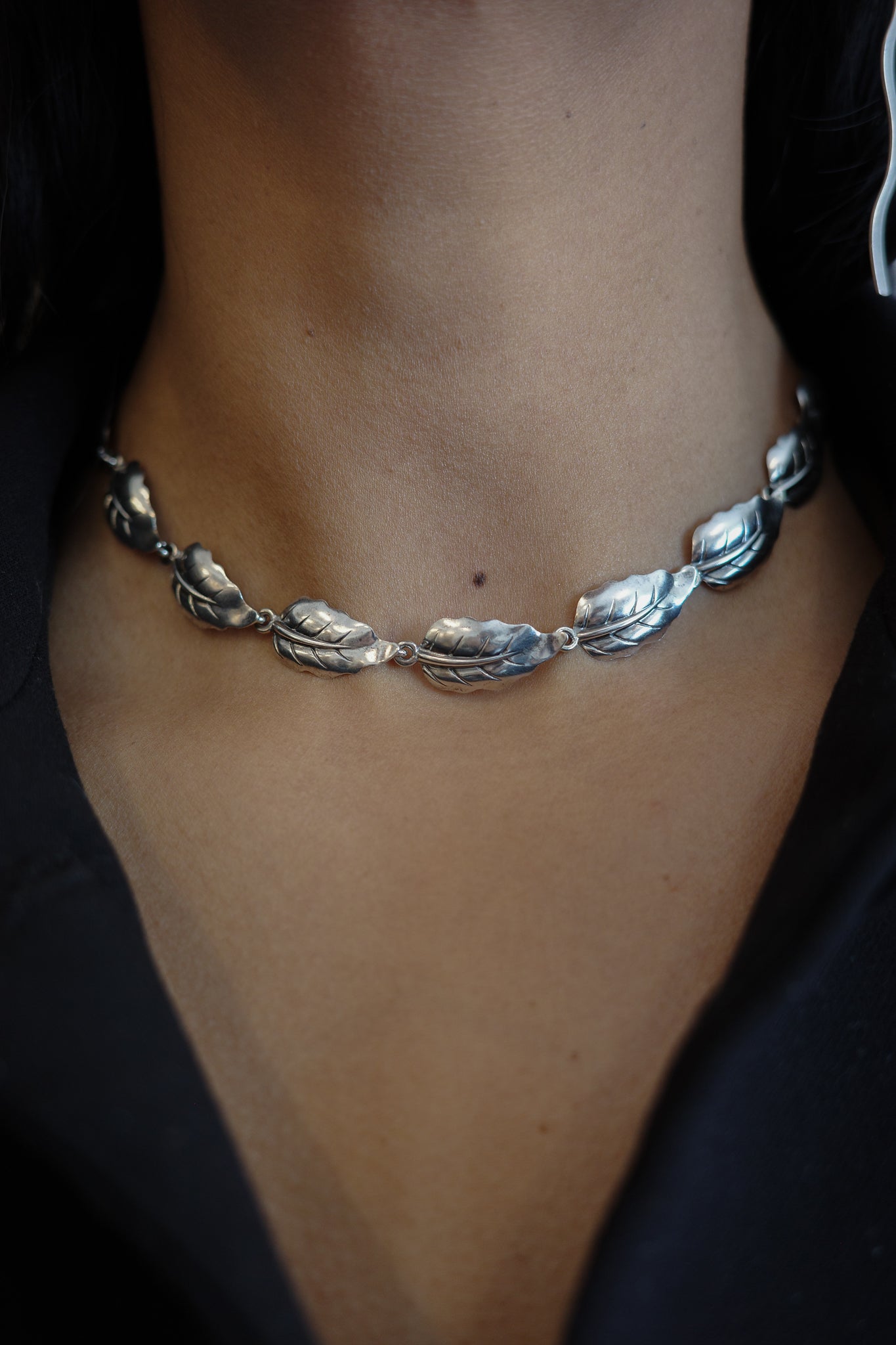 Mid-Century Leaf necklace By Niels Erik From