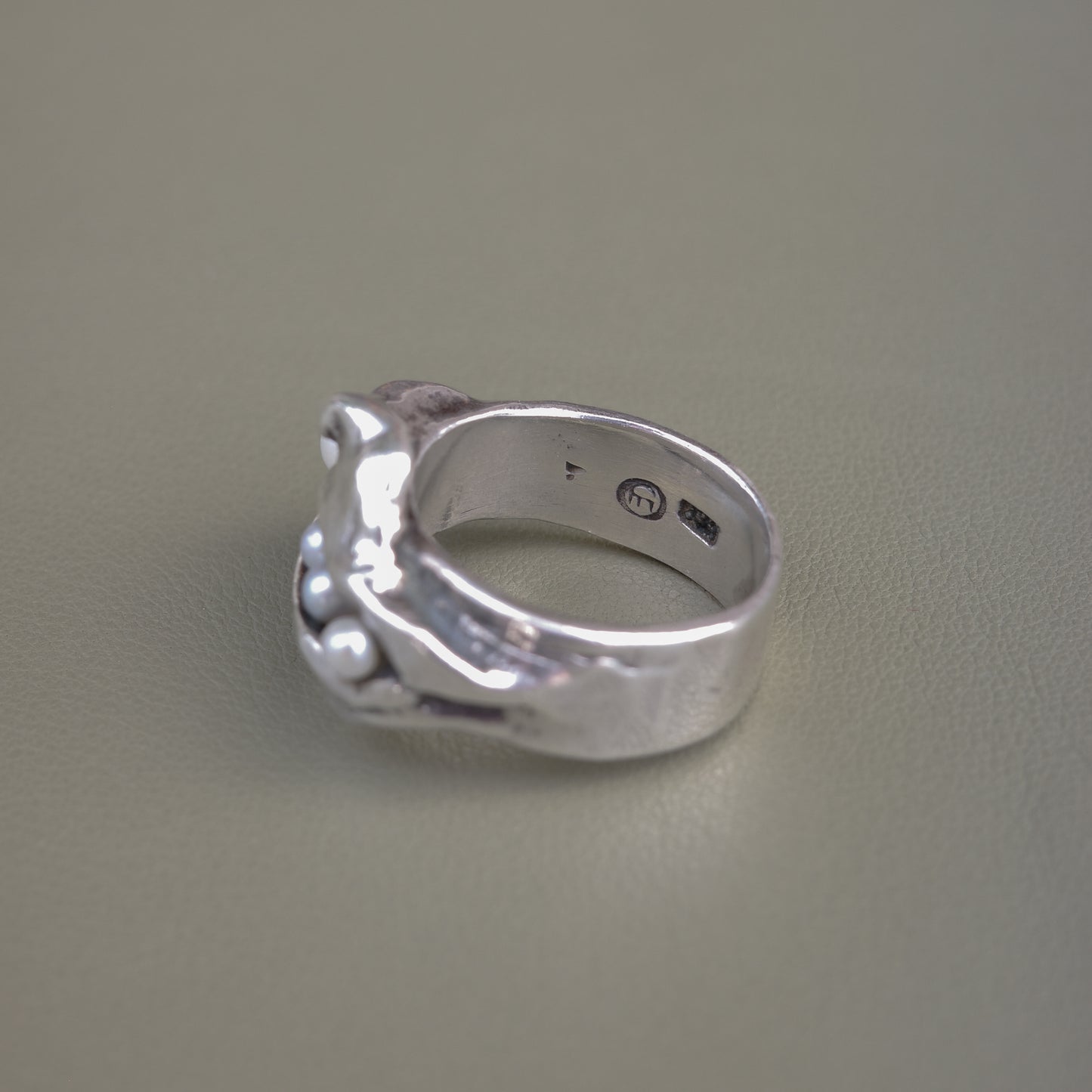 Rare Brutalist Pearl Ring