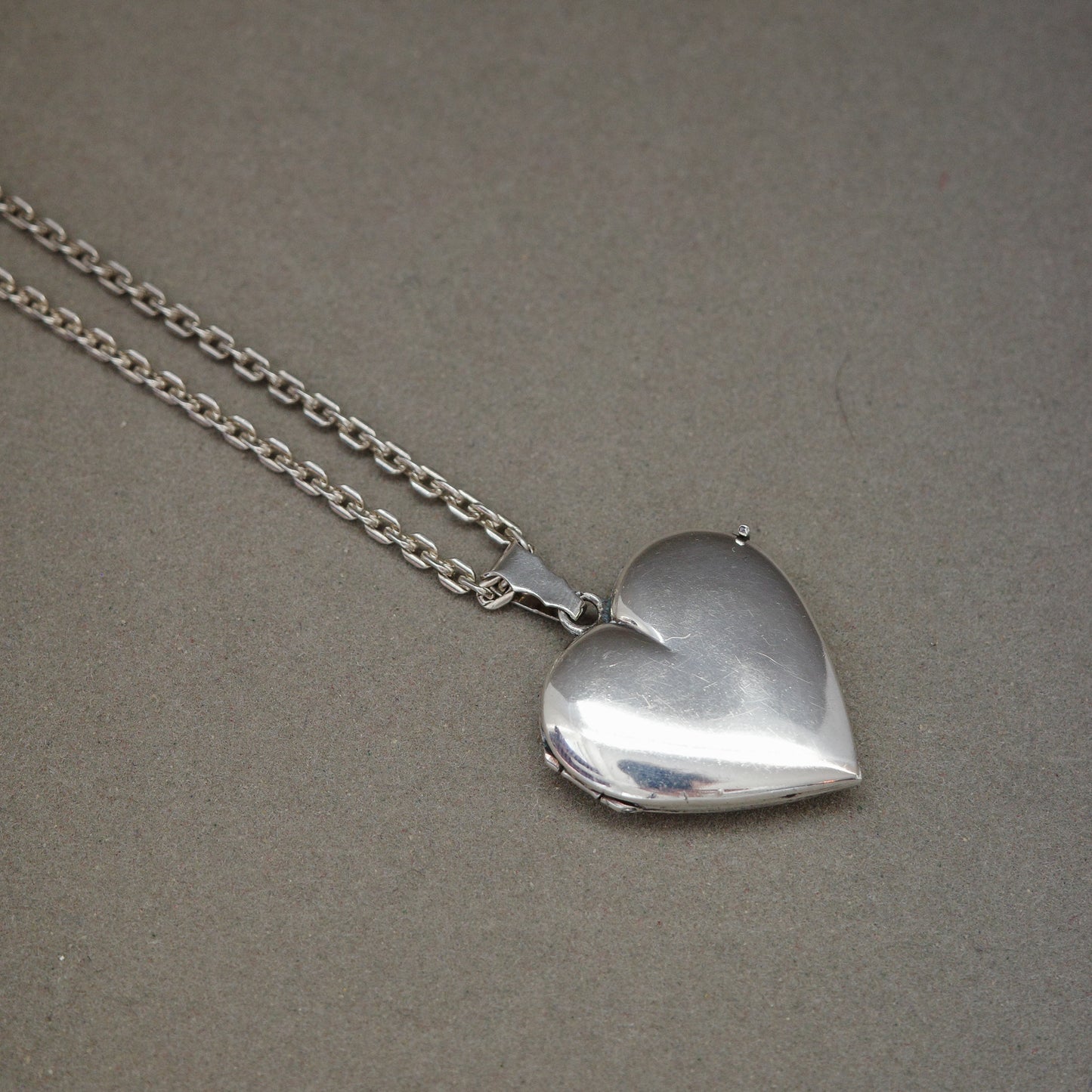 Photobox heart silver pendant