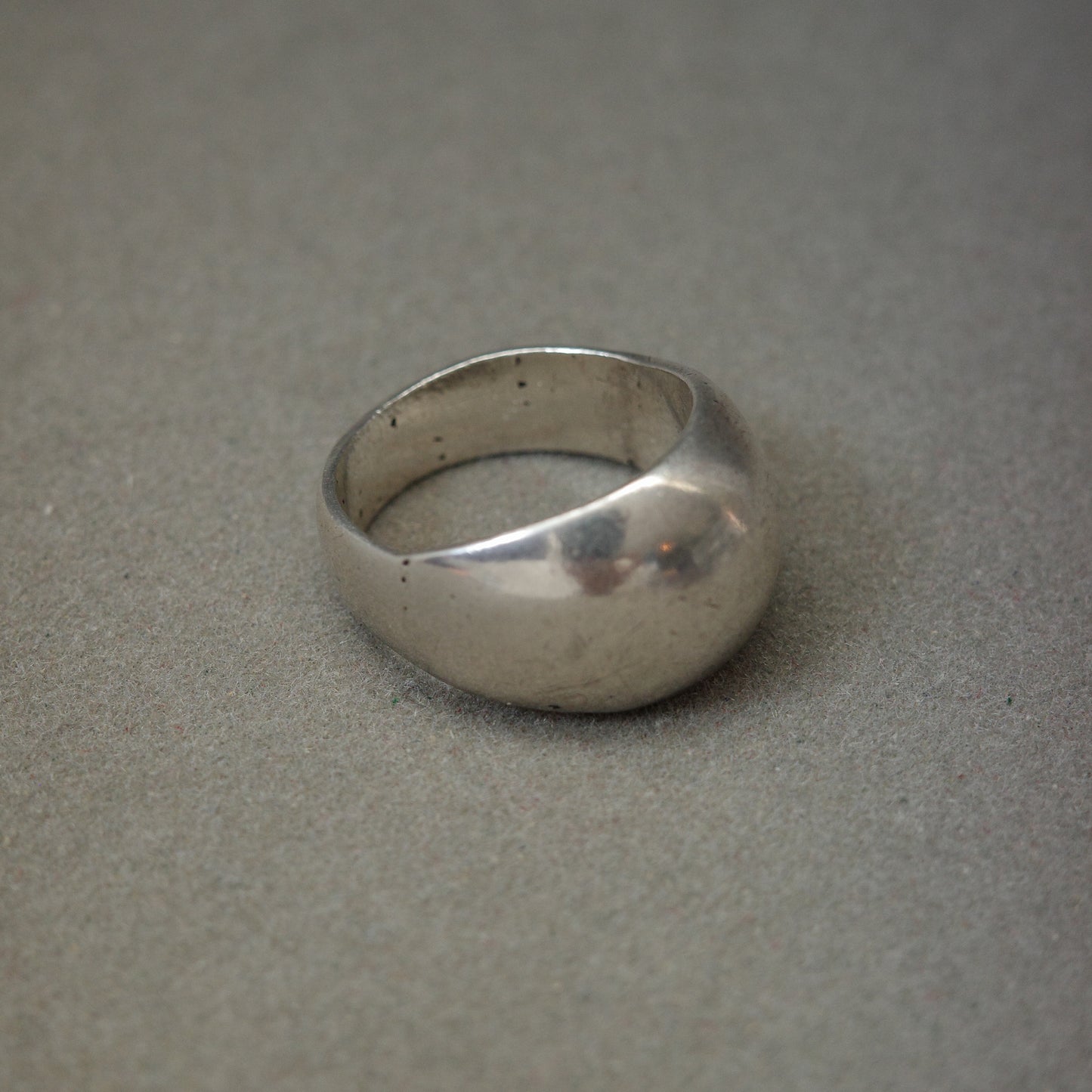 dome sterling every day band silver ring