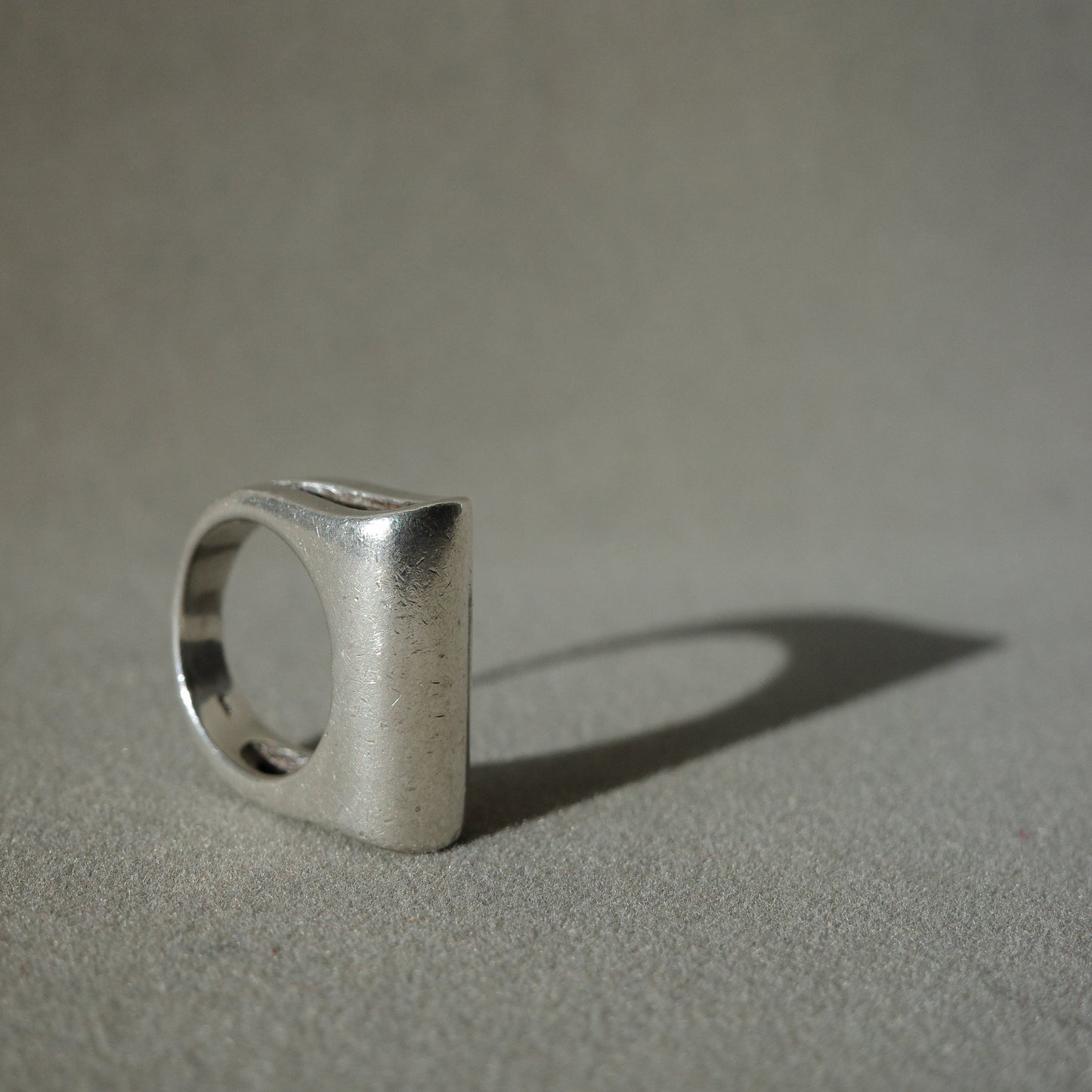 Modernist every day silver ring