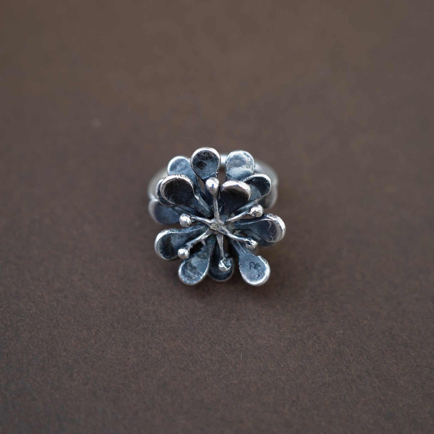 Sculptural flower ring
