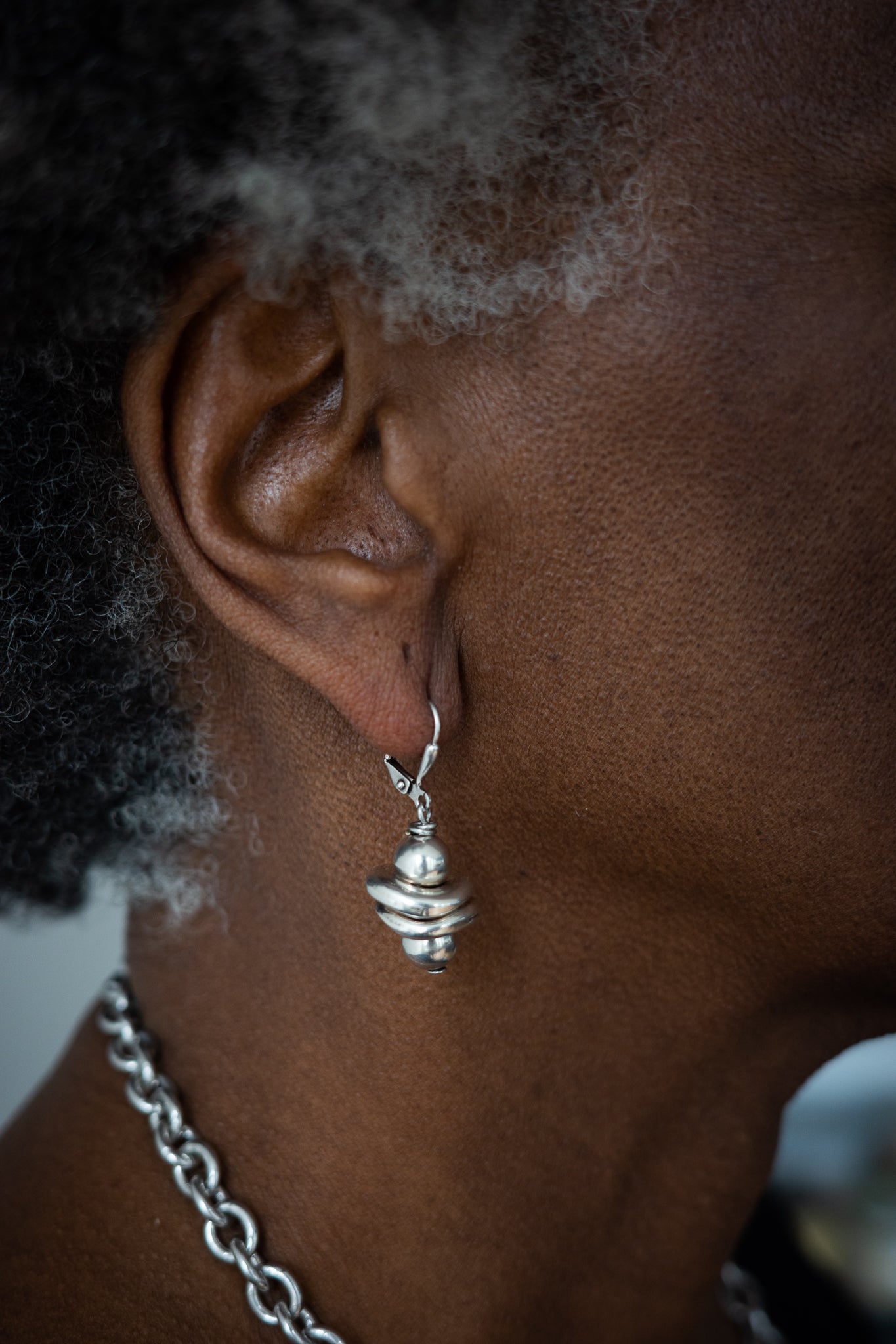 pop corn sterling earrings