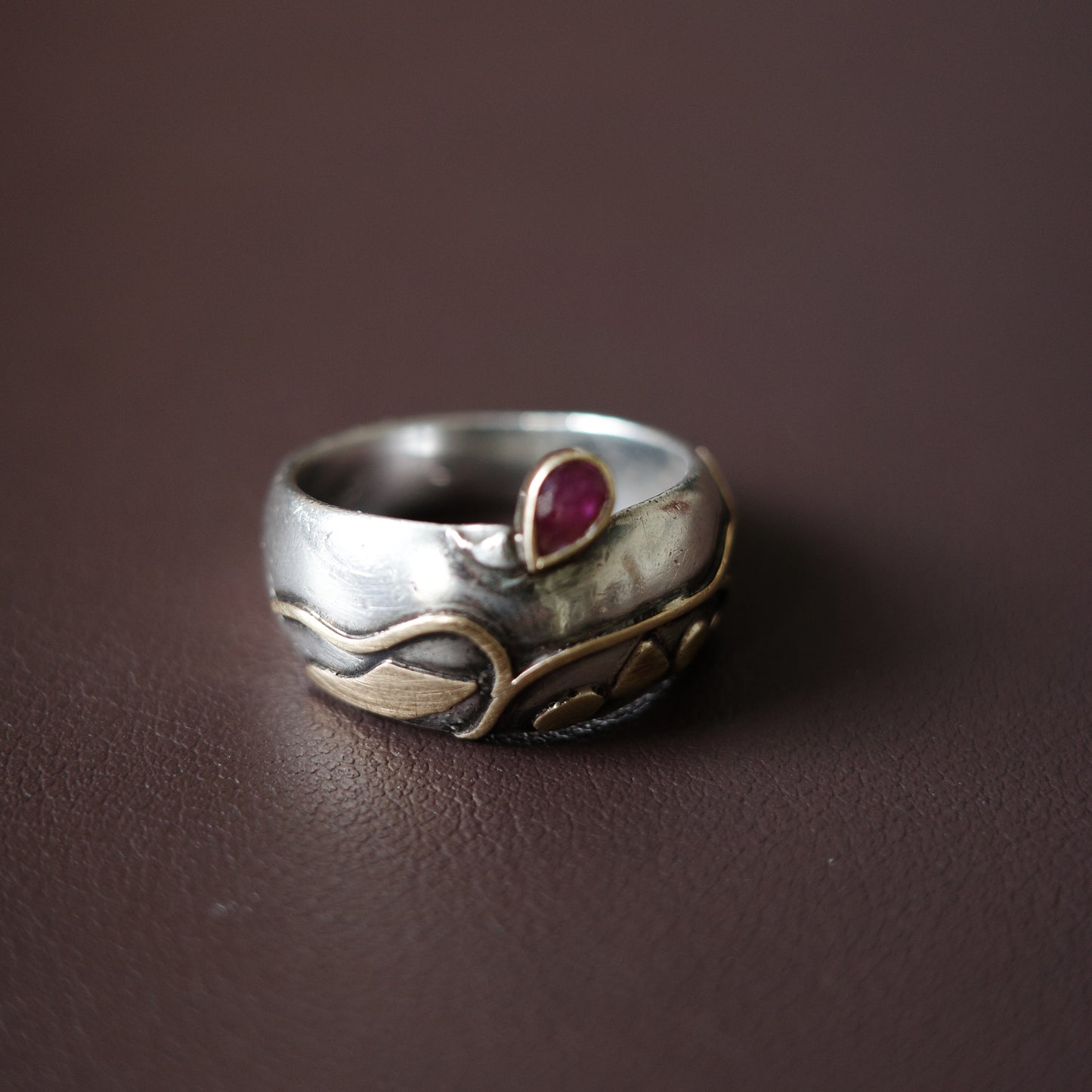 Art Nouveau ruby ring