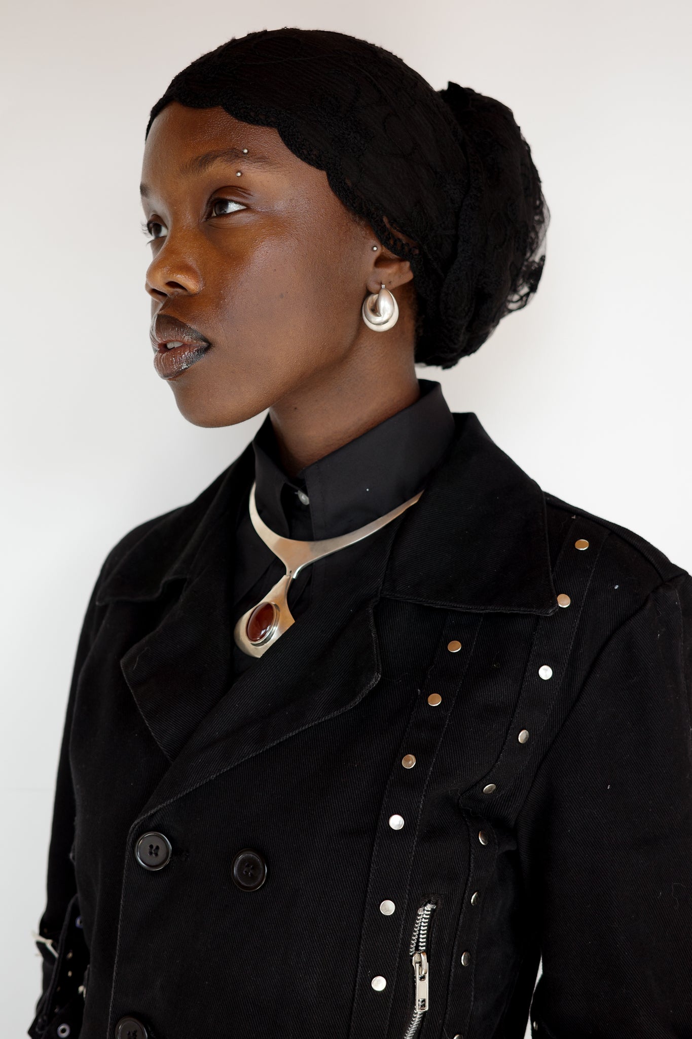 Mid-Century sterling collar