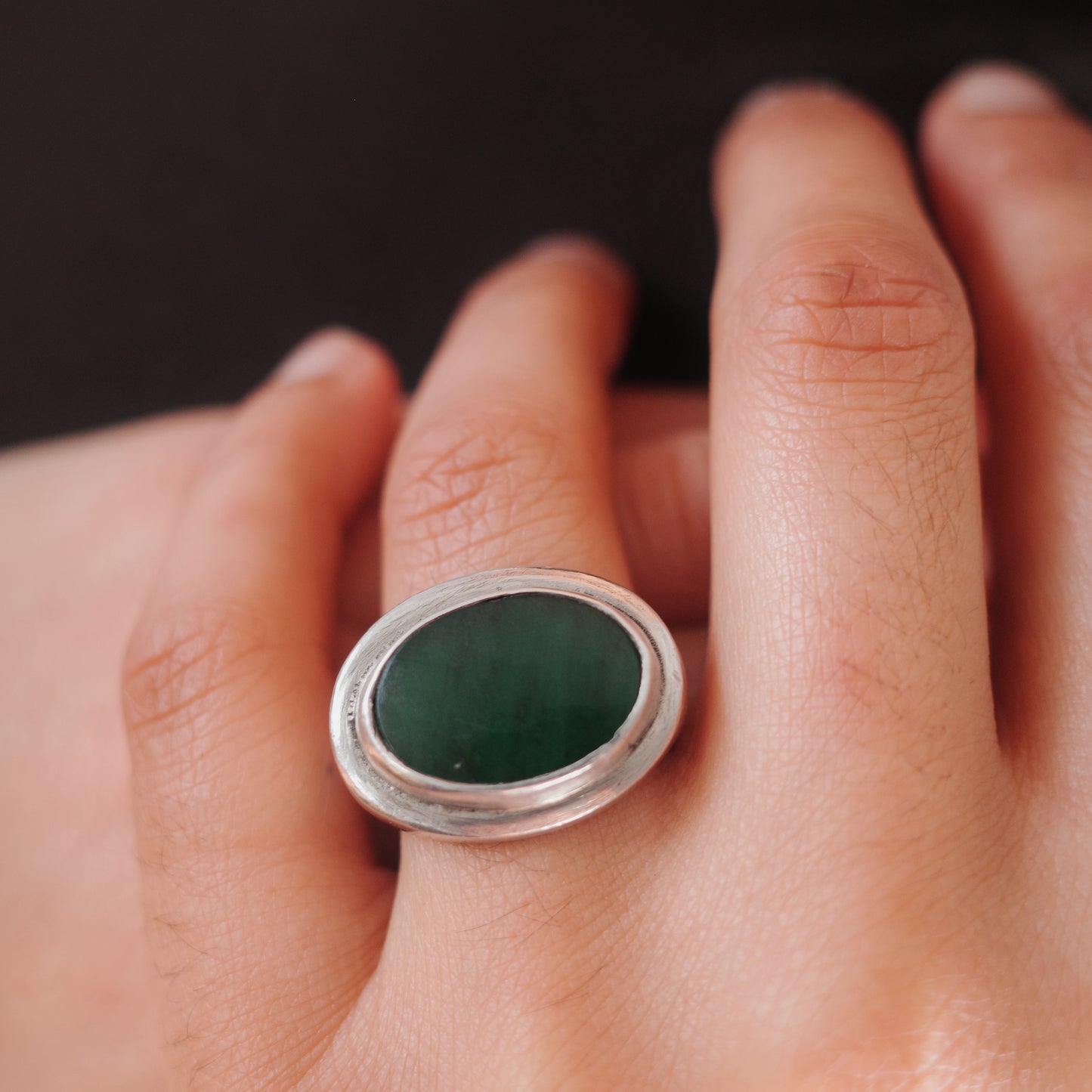 heavy weight jasper ring