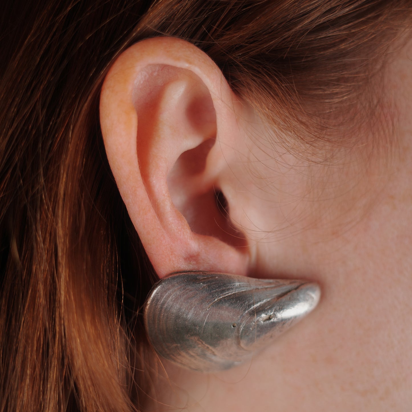 mussel shell stud earrings