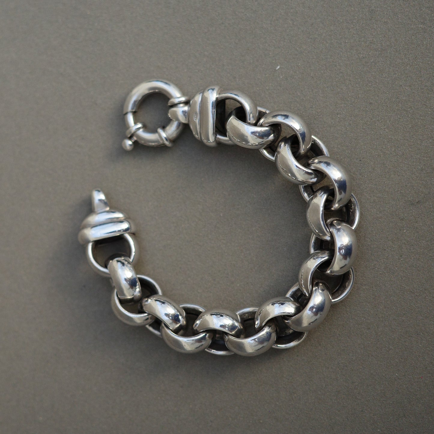 Heavy weight rolo link bracelet