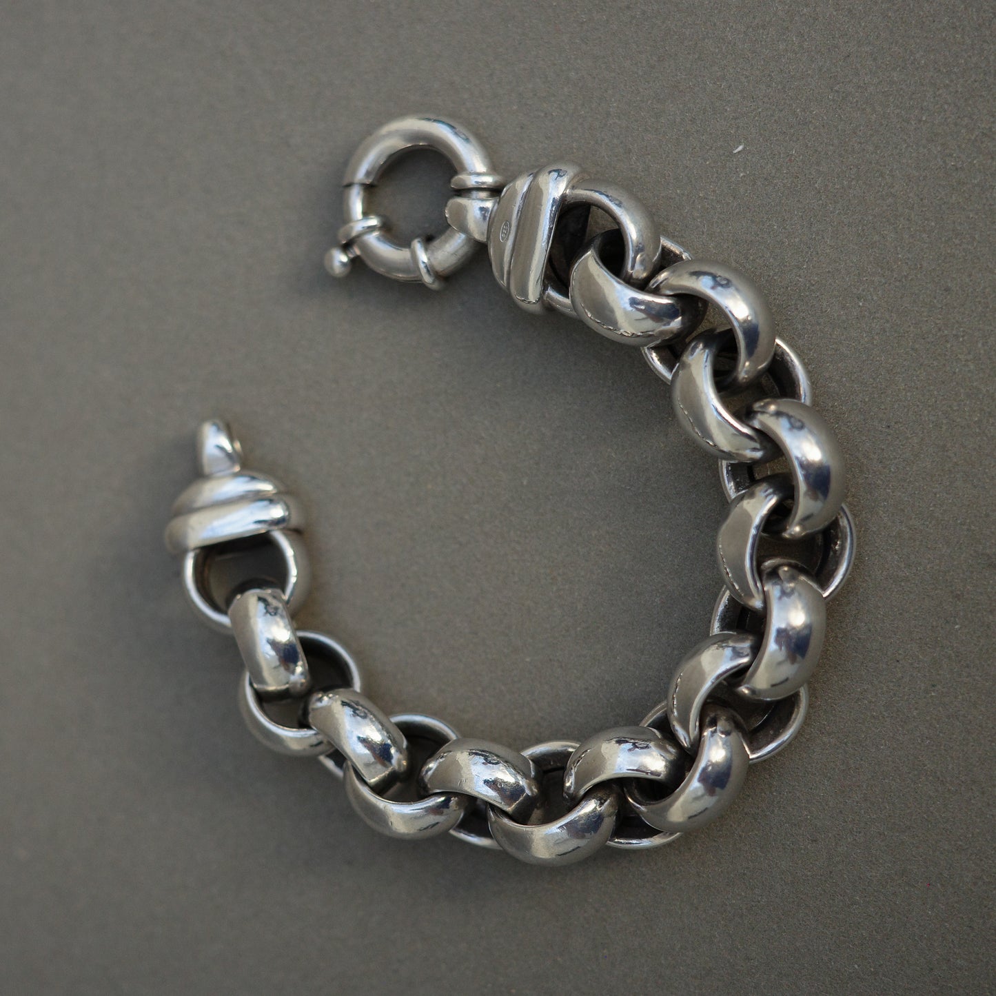 Heavy weight rolo link bracelet