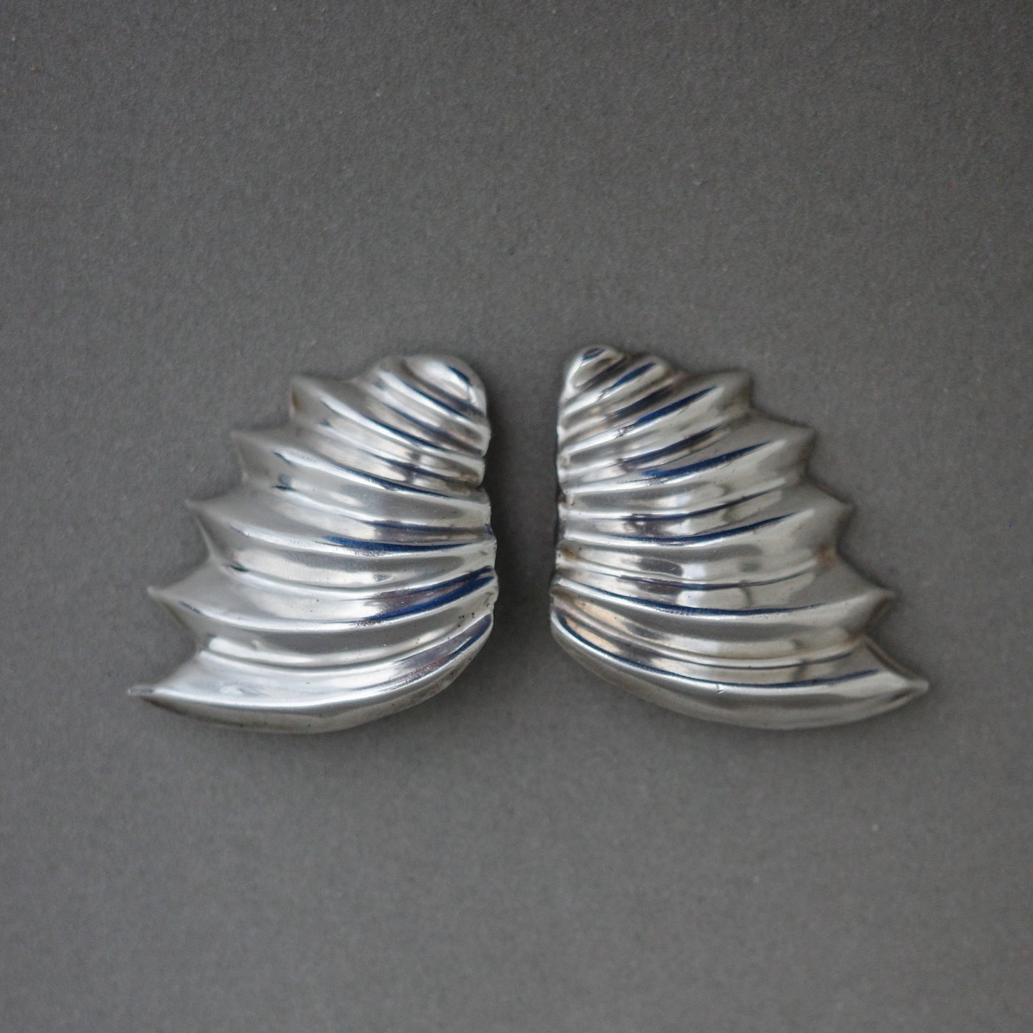 Sterling Wings Clip Earrings